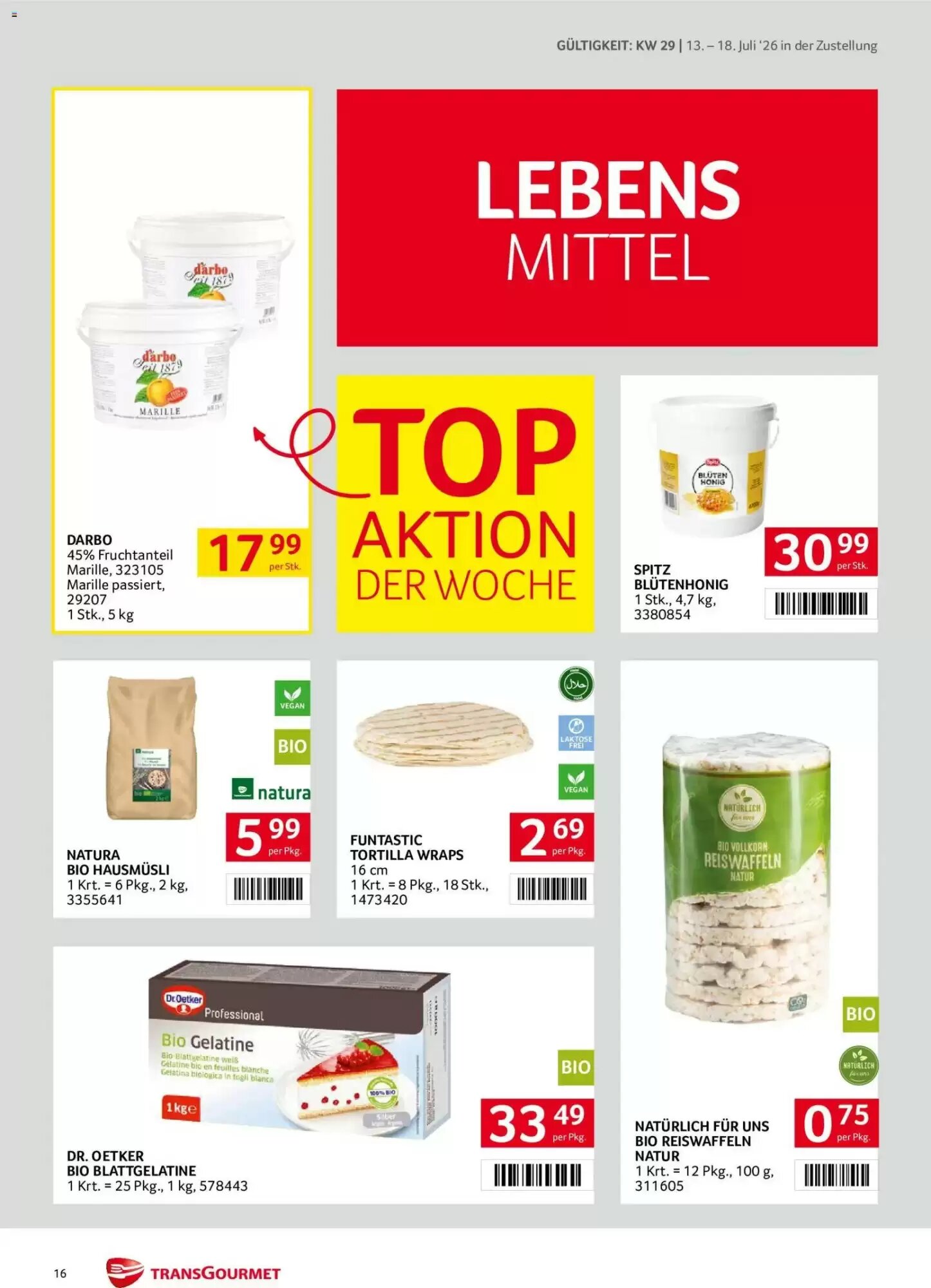 Transgourmet Flugblatt (ab 13.07.2026) - Angebote und Prospekt - Seite 16