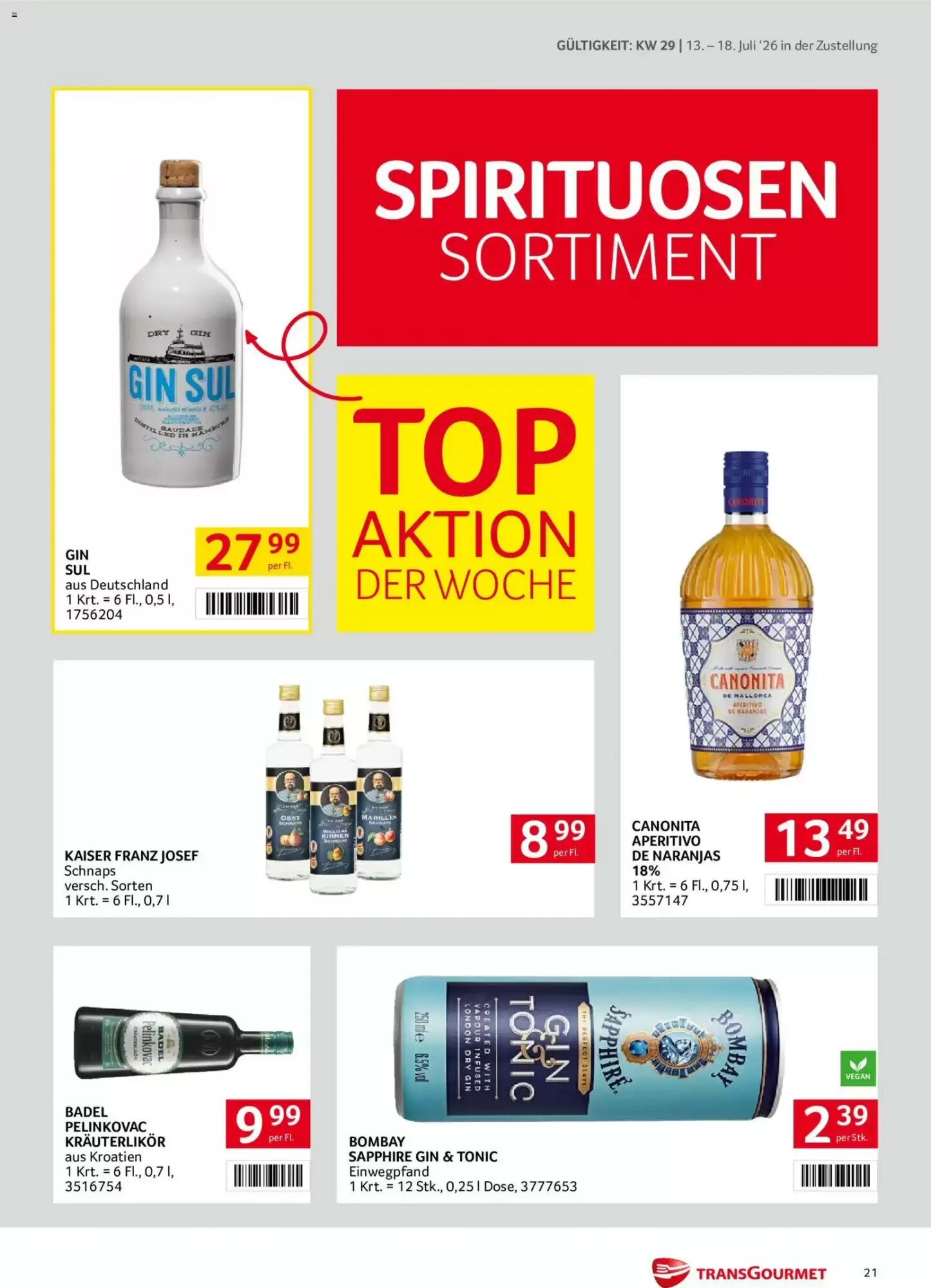 Transgourmet Flugblatt (ab 13.07.2026) - Angebote und Prospekt - Seite 21