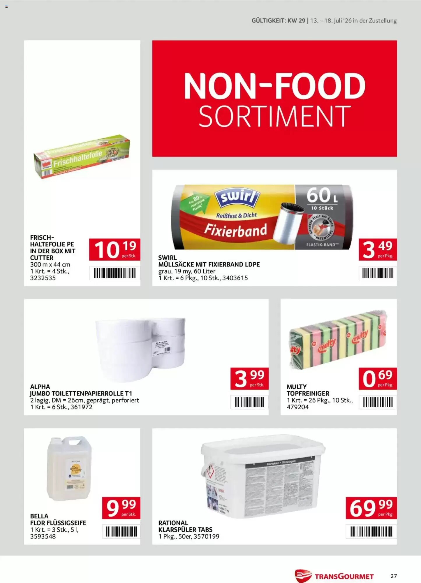 Transgourmet Flugblatt (ab 13.07.2026) - Angebote und Prospekt - Seite 27