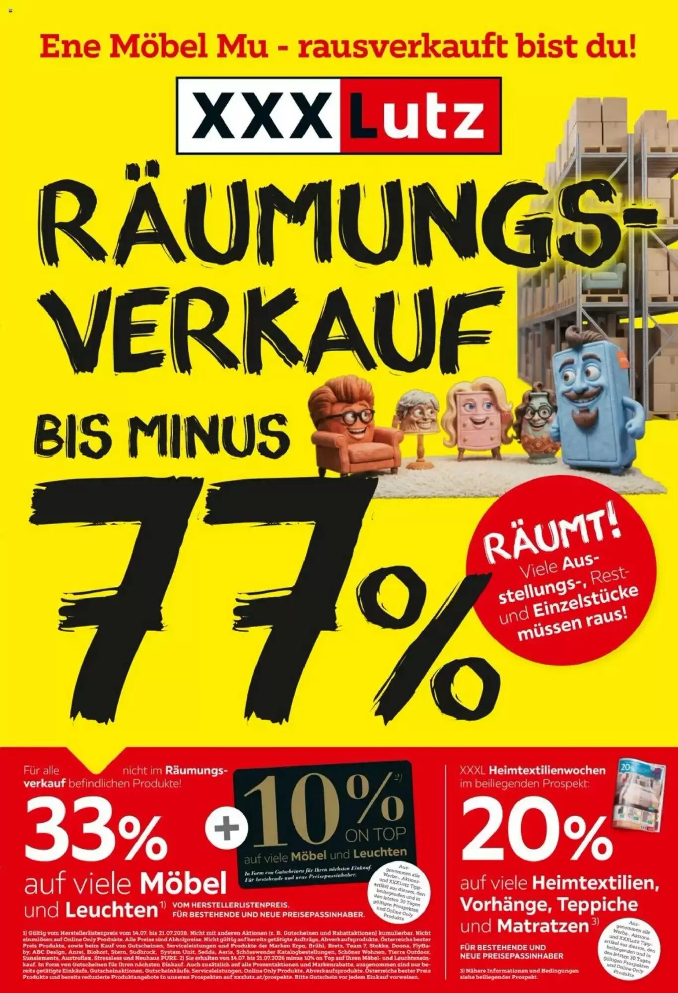 XXXLutz Flugblatt (ab 14.07.2026) - Angebote und Prospekt - Seite 1