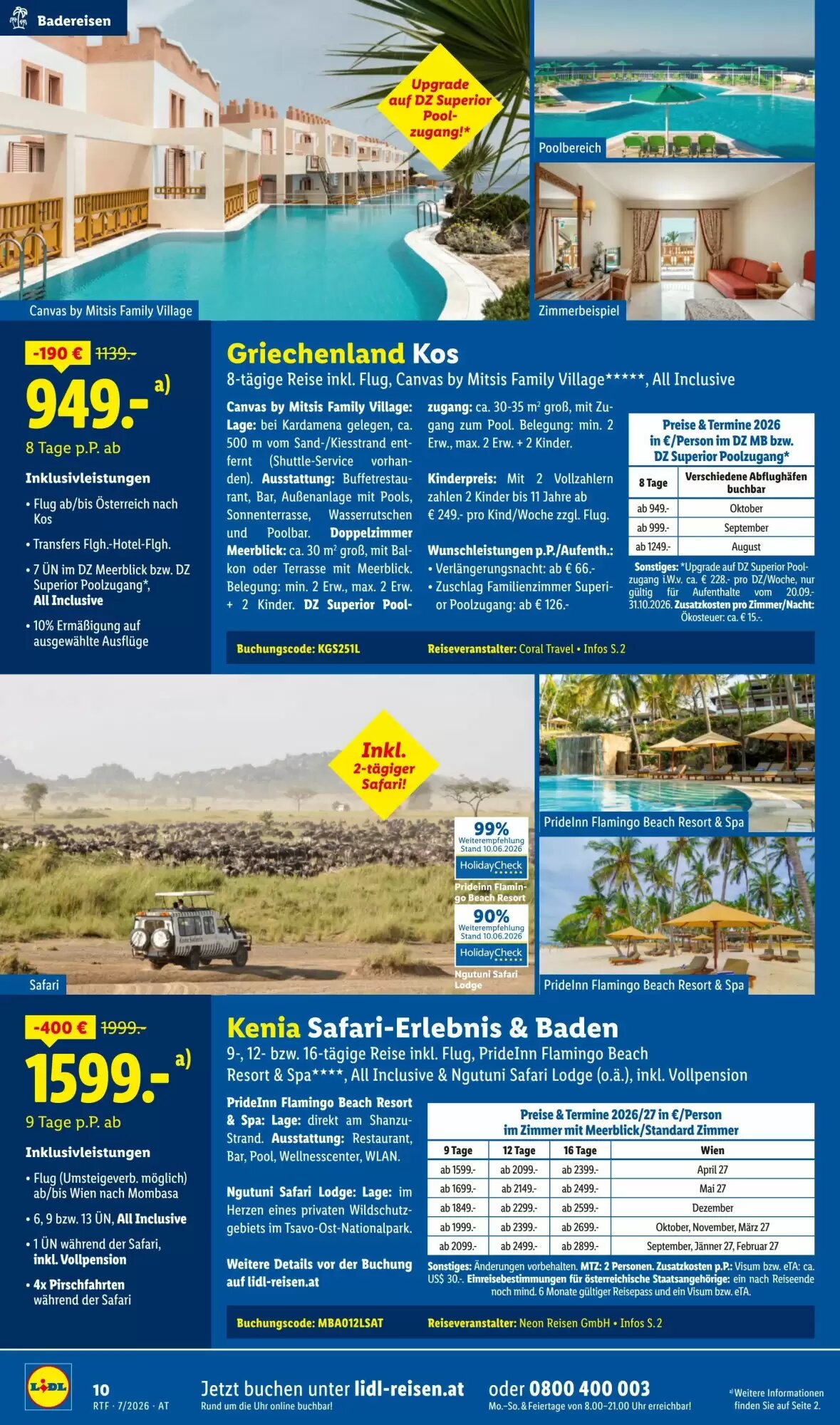 Lidl Reisen Flugblatt (ab 15.07.2026) - Angebote und Prospekt - Seite 10