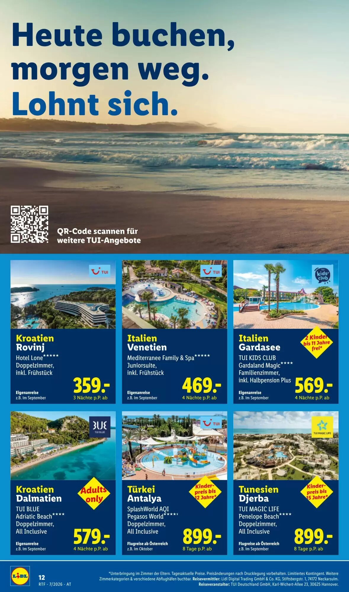 Lidl Reisen Flugblatt (ab 15.07.2026) - Angebote und Prospekt - Seite 12