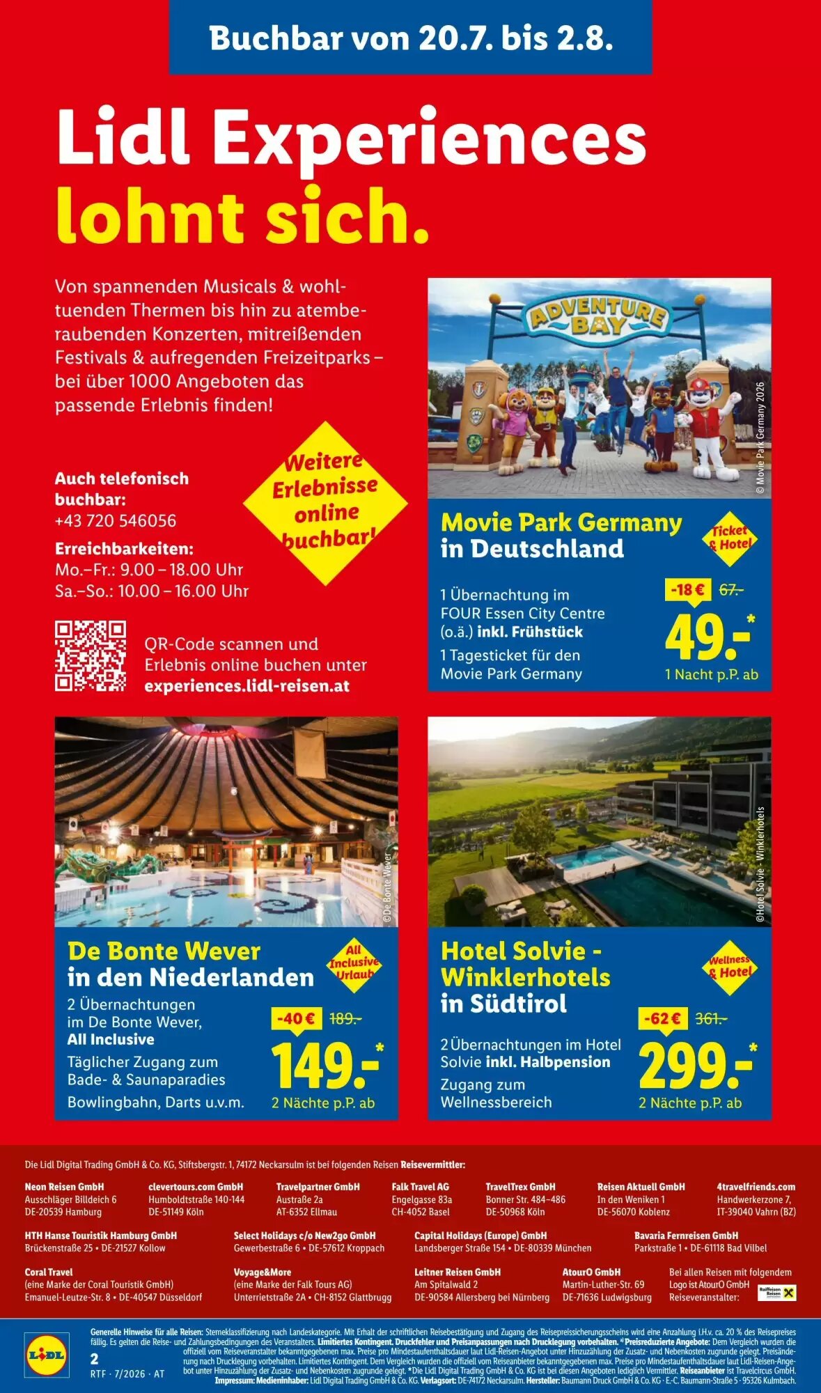 Lidl Reisen Flugblatt (ab 15.07.2026) - Angebote und Prospekt - Seite 2