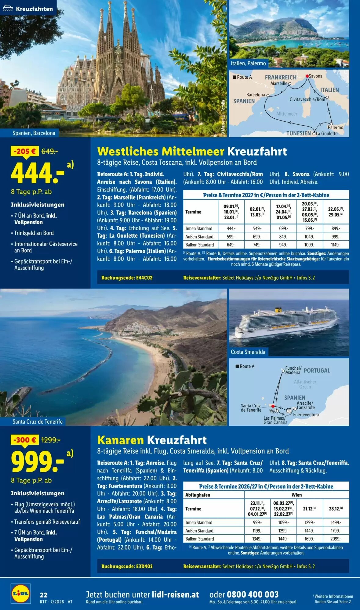 Lidl Reisen Flugblatt (ab 15.07.2026) - Angebote und Prospekt - Seite 22