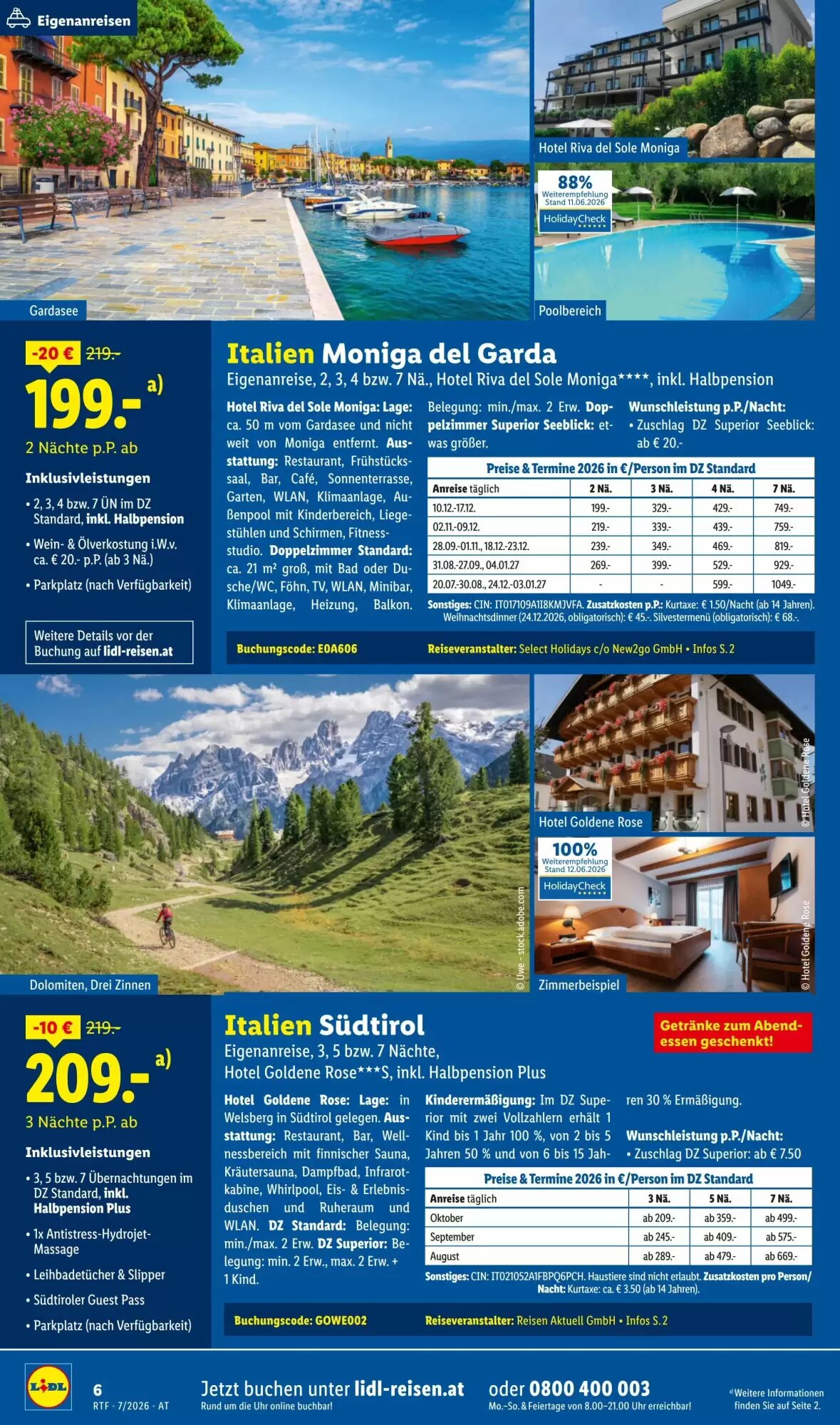 Lidl Reisen Flugblatt (ab 15.07.2026) - Angebote und Prospekt - Seite 6