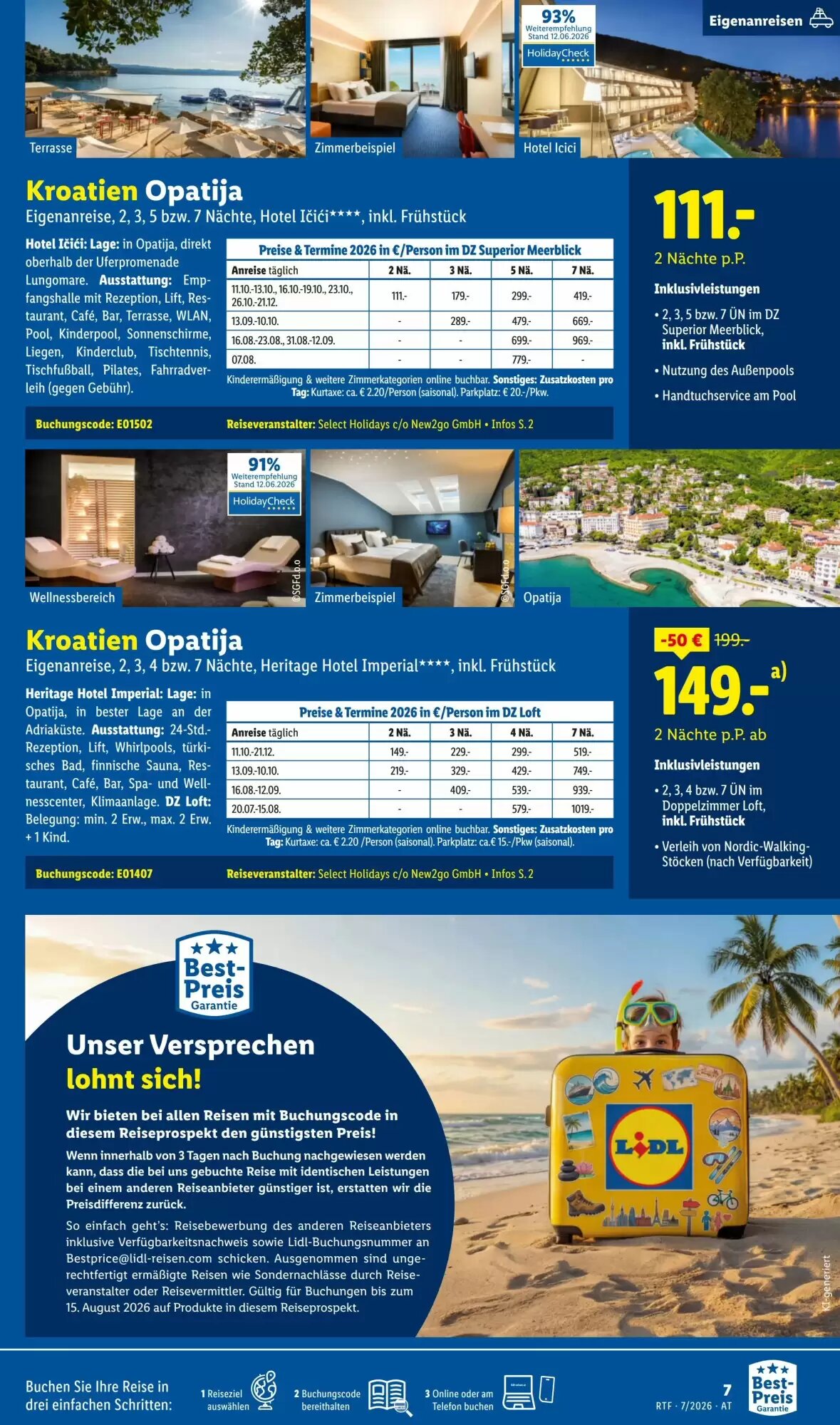Lidl Reisen Flugblatt (ab 15.07.2026) - Angebote und Prospekt - Seite 7