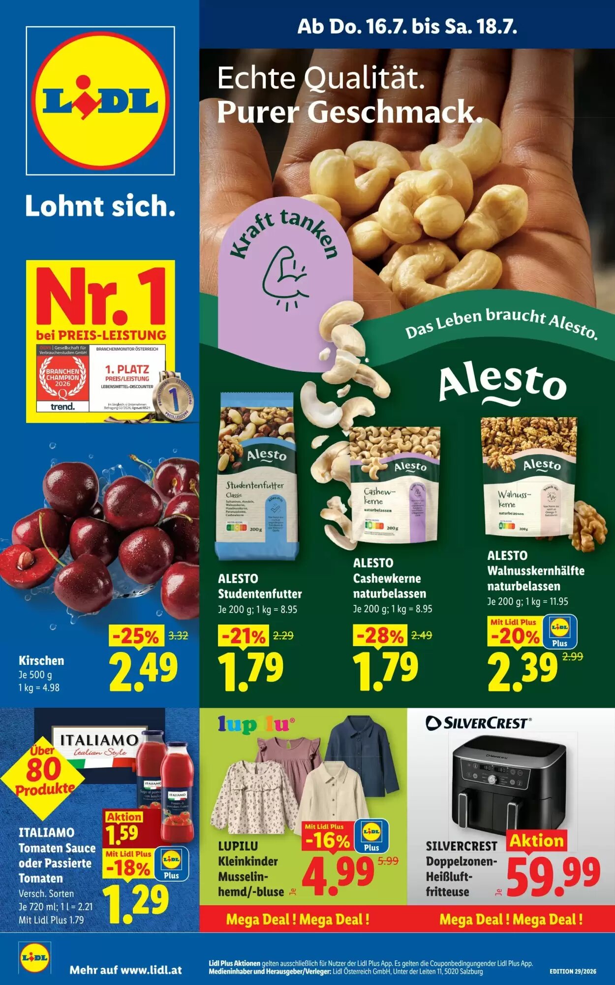 Lidl Flugblatt (ab 16.07.2026) - Angebote und Prospekt - Seite 1
