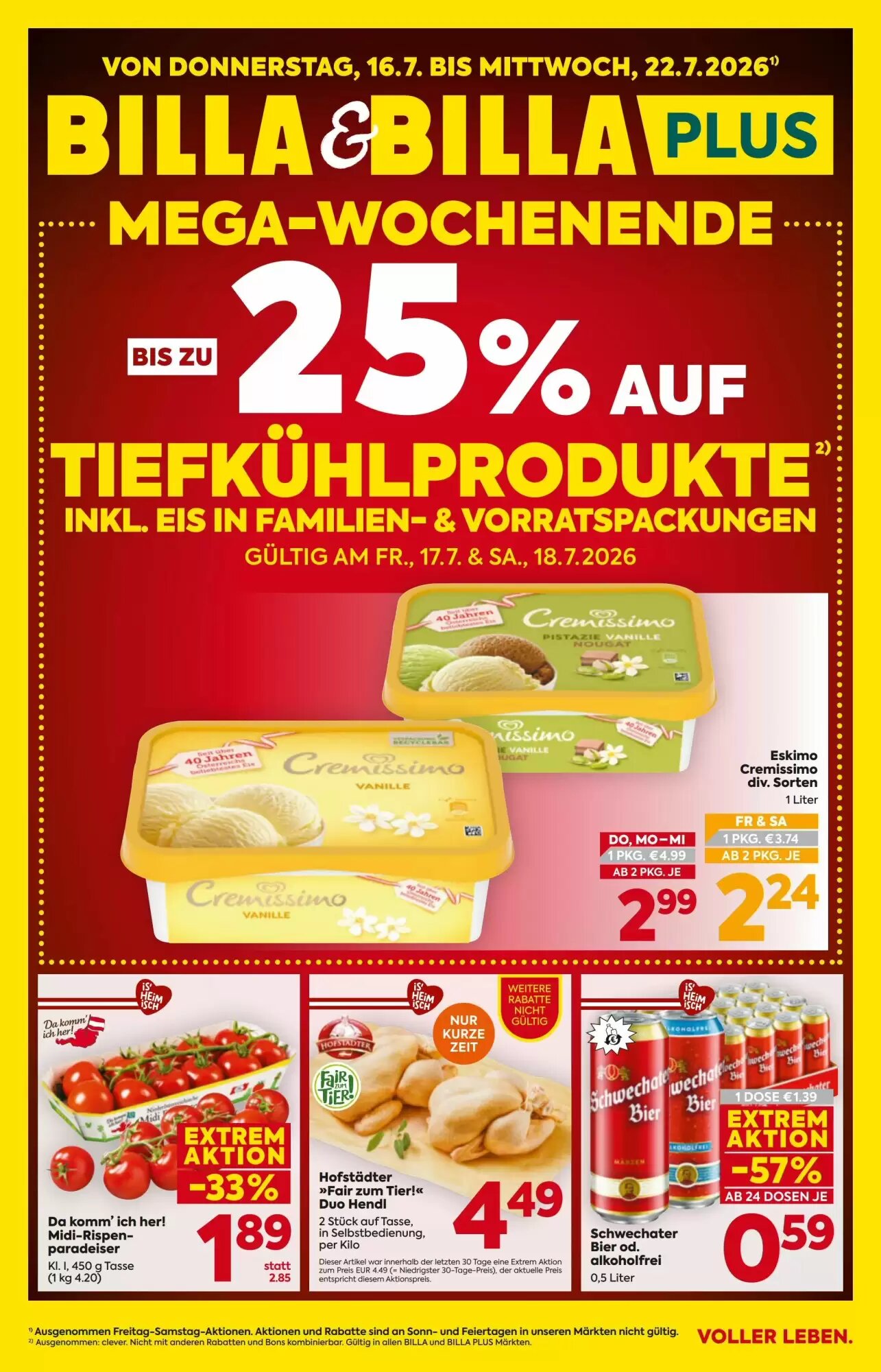 Billa Flugblatt (ab 16.07.2026) - Angebote und Prospekt - Seite 1