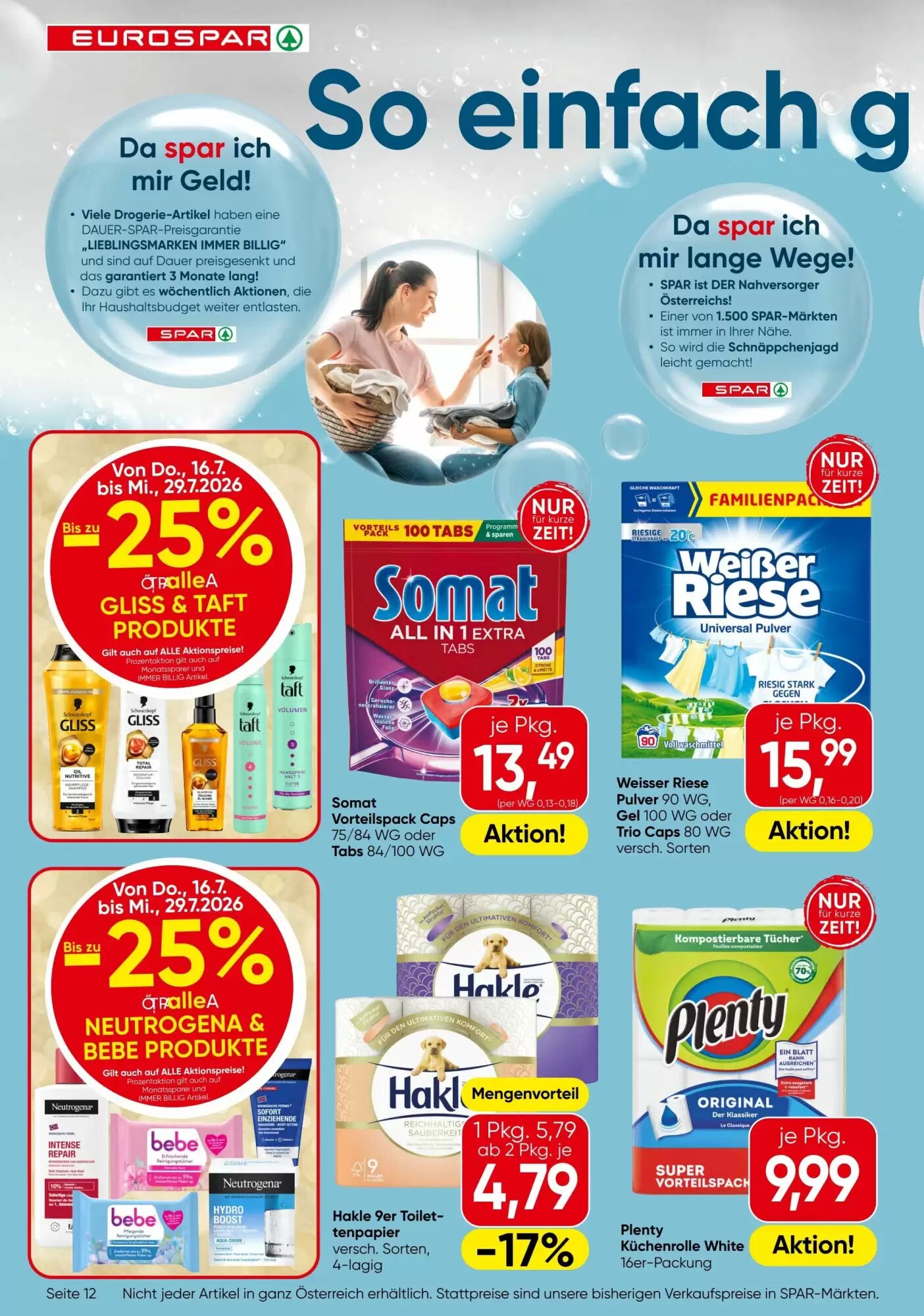 Eurospar Flugblatt (ab 16.07.2026) - Angebote und Prospekt - Seite 12