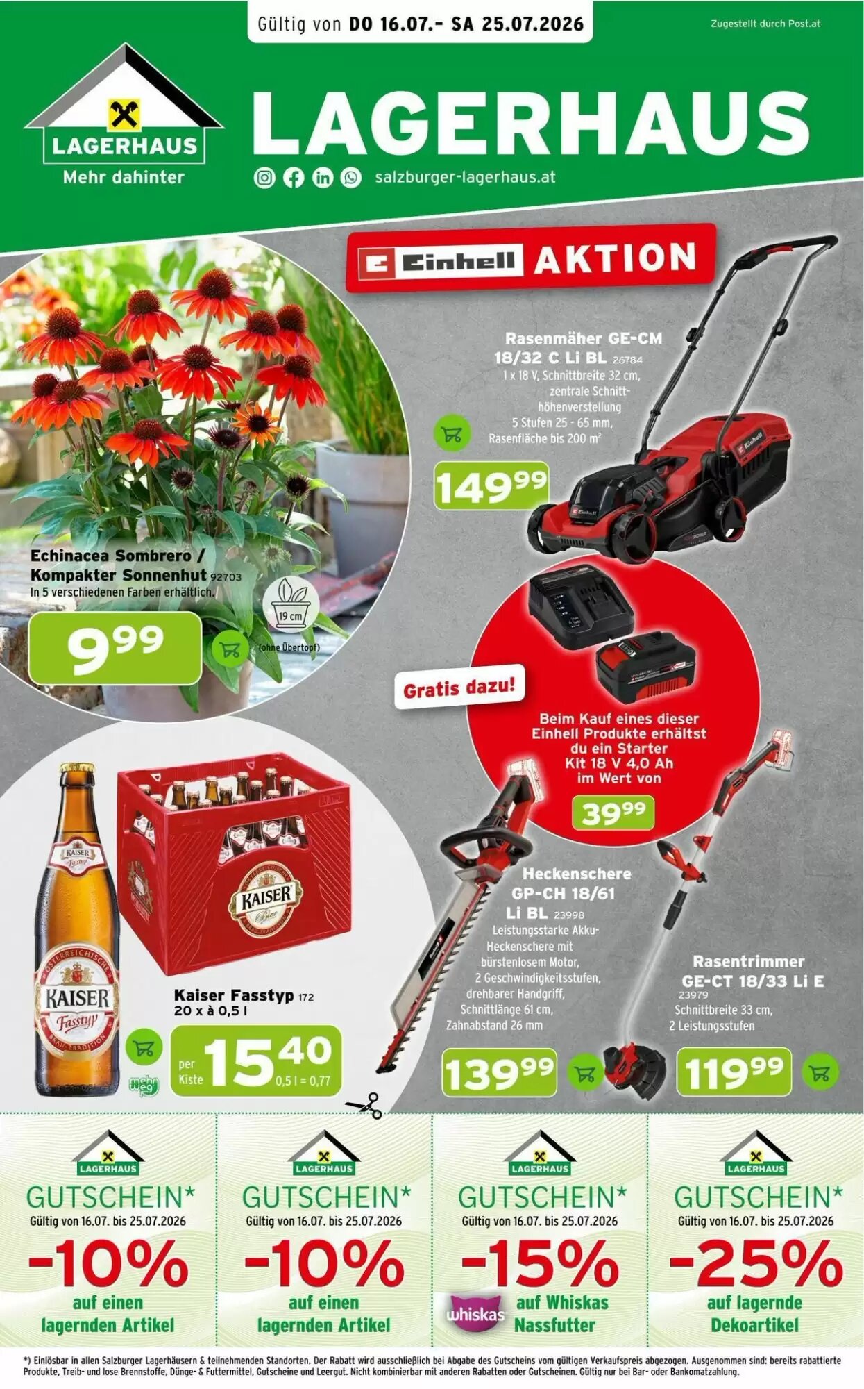 Salzburger Lagerhaus Flugblatt (ab 16.07.2026) - Angebote und Prospekt - Seite 1
