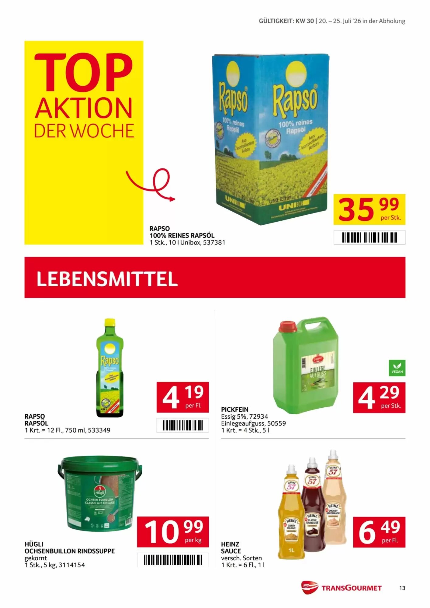 Transgourmet Flugblatt (ab 20.07.2026) - Angebote und Prospekt - Seite 12
