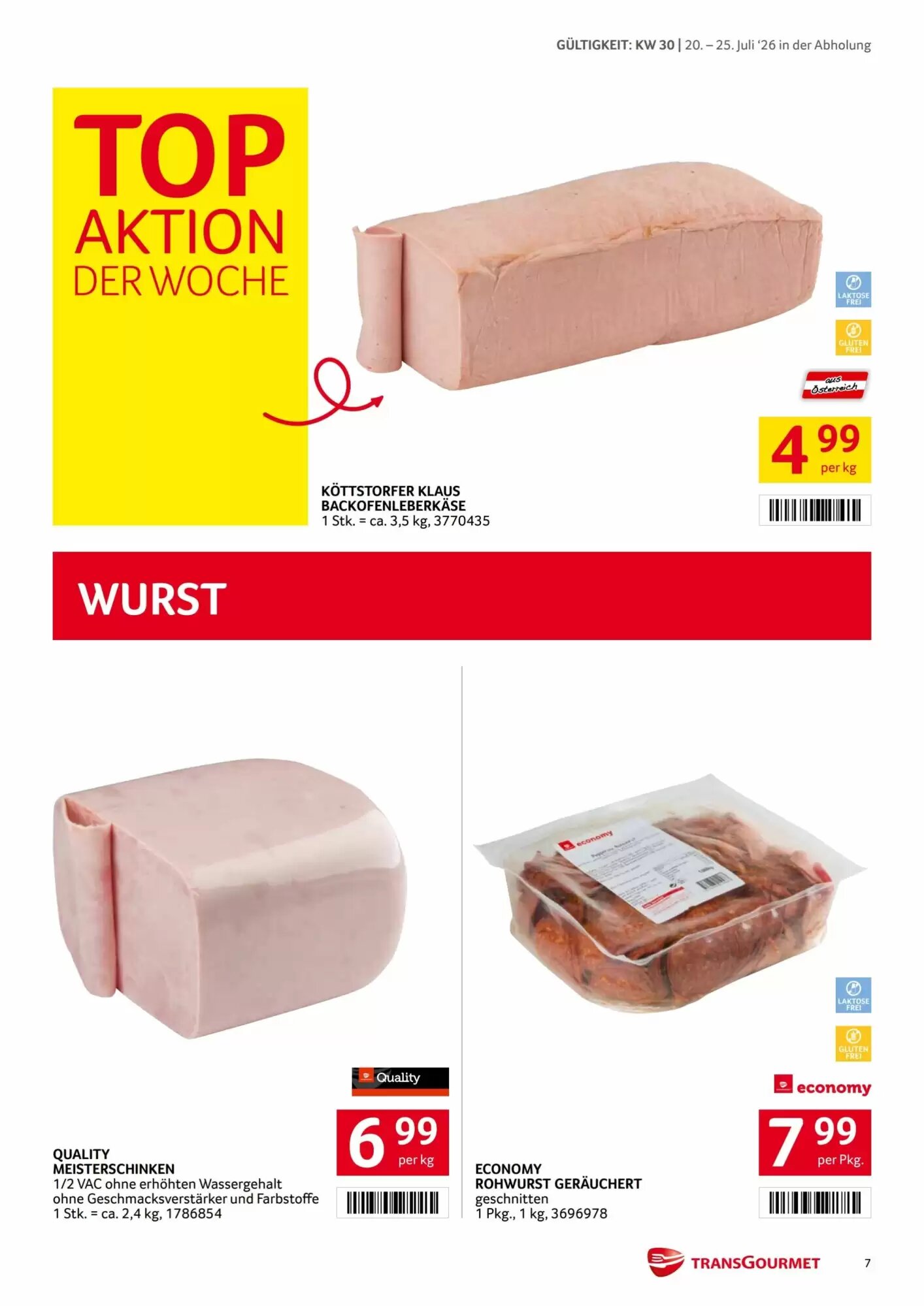Transgourmet Flugblatt (ab 20.07.2026) - Angebote und Prospekt - Seite 7