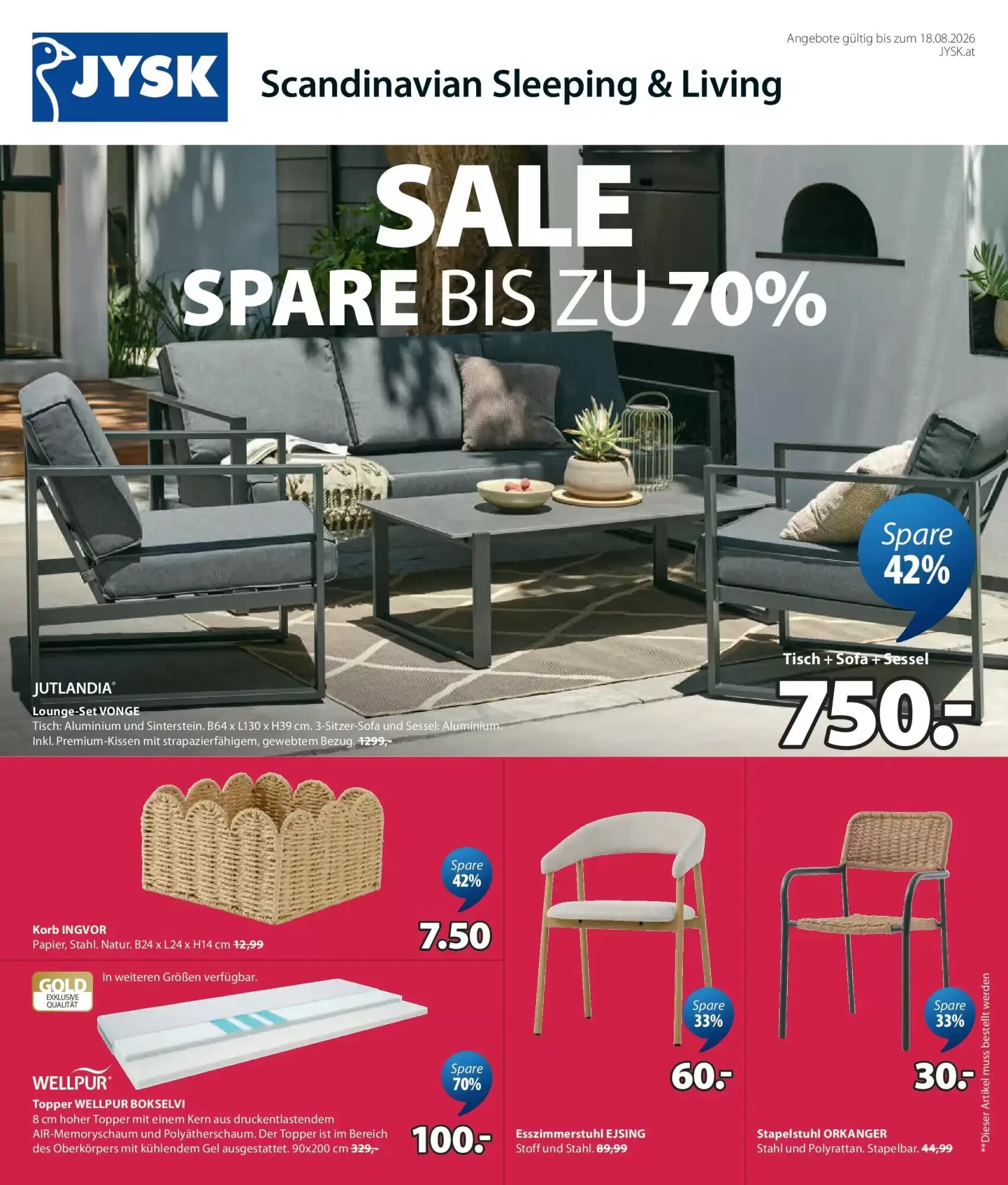 JYSK Flugblatt (ab 20.07.2026) - Angebote und Prospekt - Seite 1