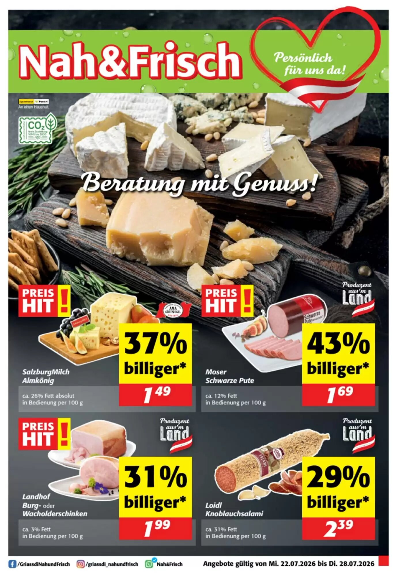 Nah&Frisch Flugblatt (ab 22.07.2026) - Angebote und Prospekt - Seite 1
