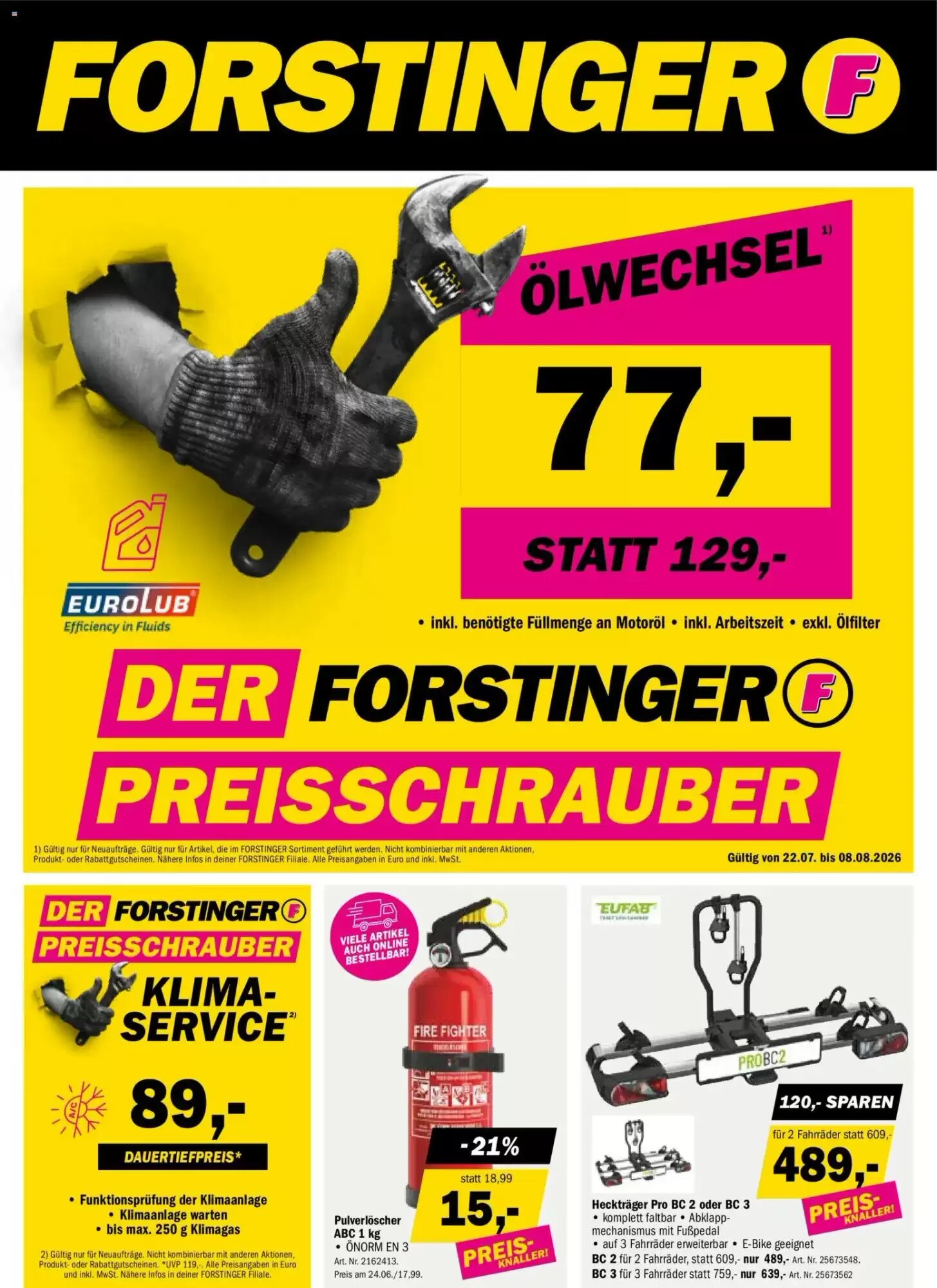 Forstinger Flugblatt (ab 22.07.2026) - Angebote und Prospekt - Seite 1