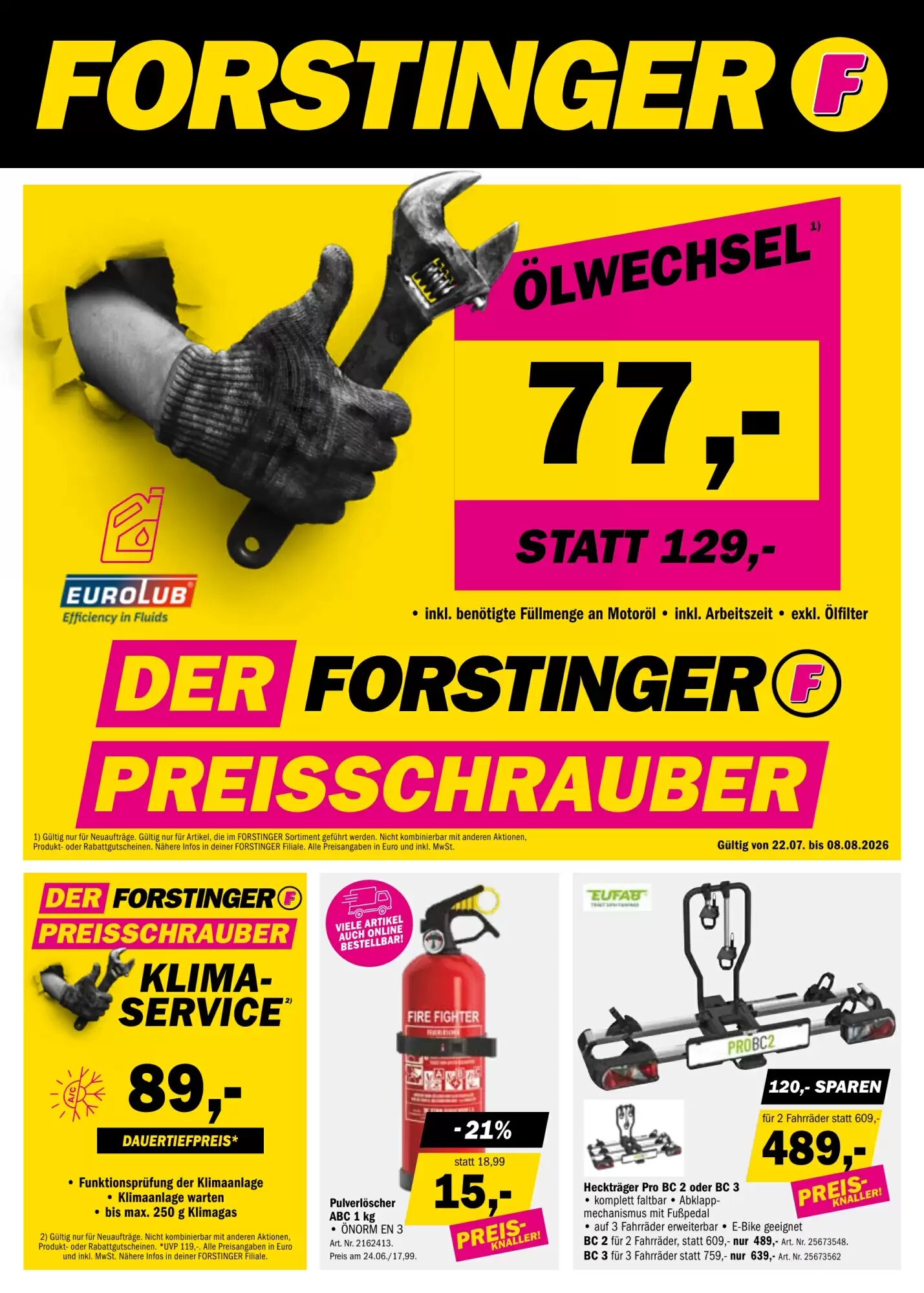 Forstinger Flugblatt (ab 22.07.2026) - Angebote und Prospekt - Seite 1