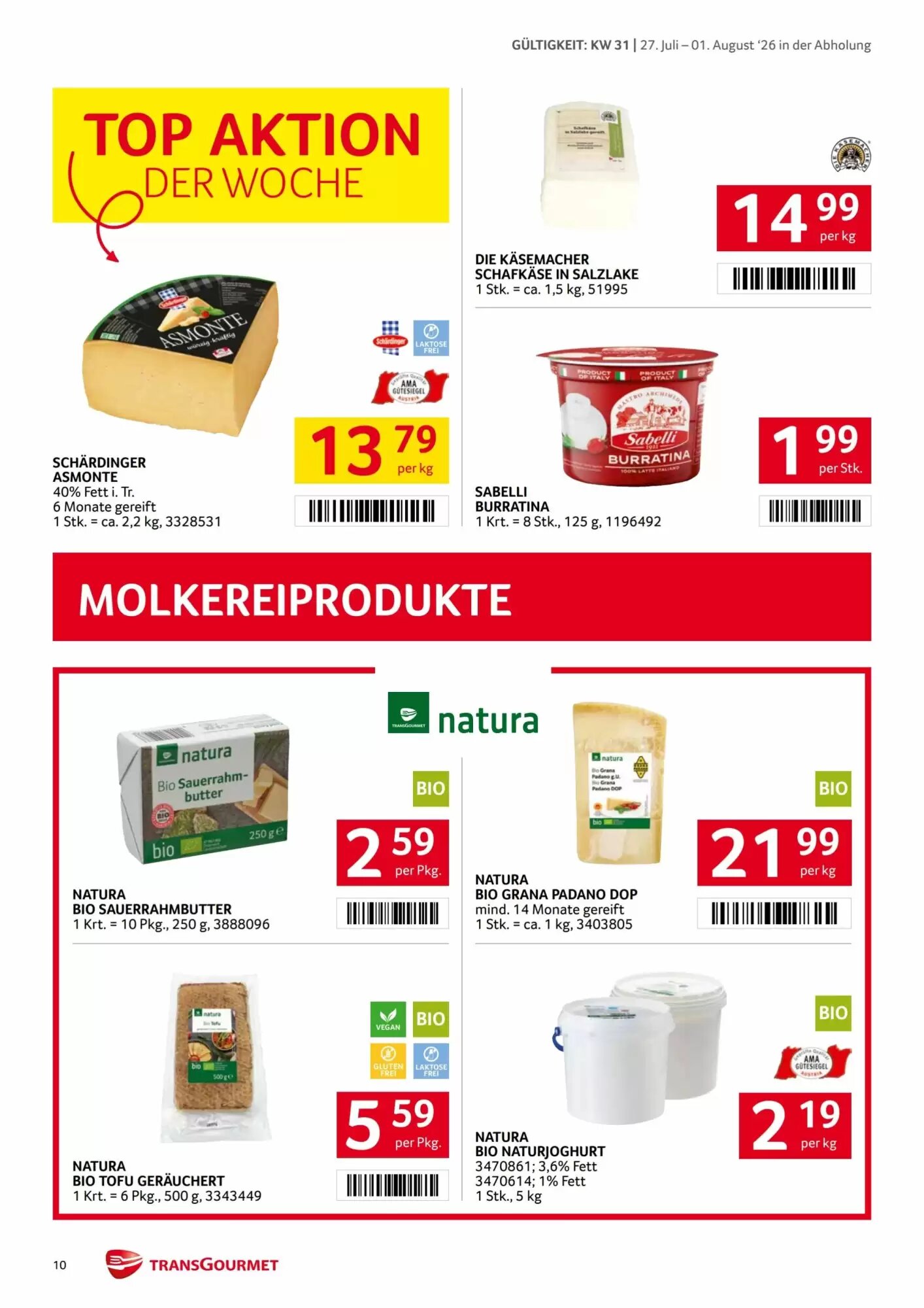 Transgourmet Flugblatt (ab 27.07.2026) - Angebote und Prospekt - Seite 10