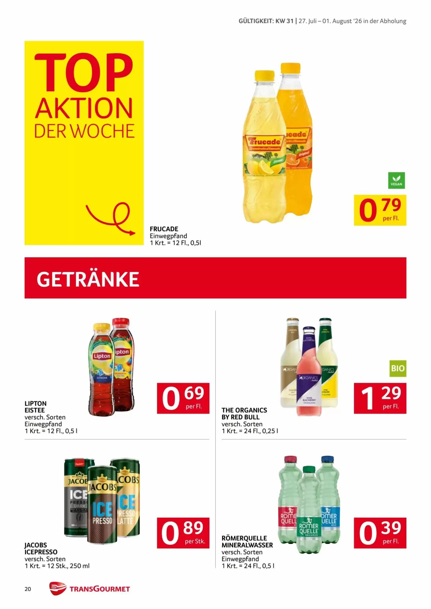 Transgourmet Flugblatt (ab 27.07.2026) - Angebote und Prospekt - Seite 20