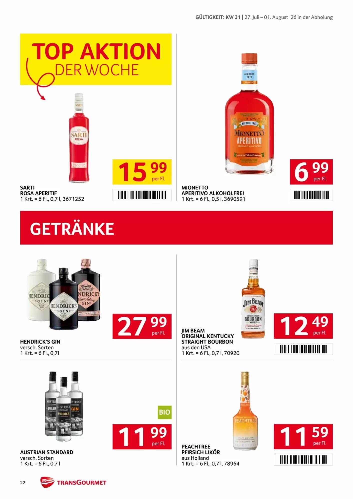 Transgourmet Flugblatt (ab 27.07.2026) - Angebote und Prospekt - Seite 22