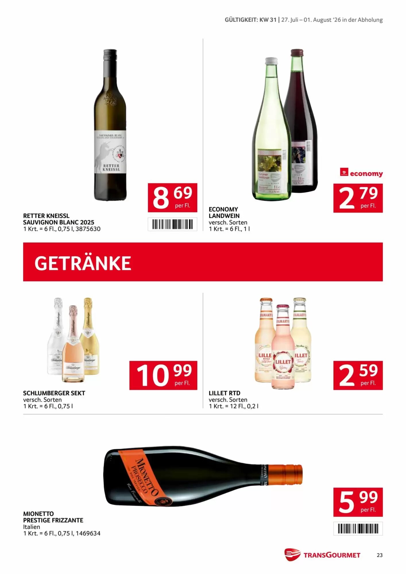 Transgourmet Flugblatt (ab 27.07.2026) - Angebote und Prospekt - Seite 23