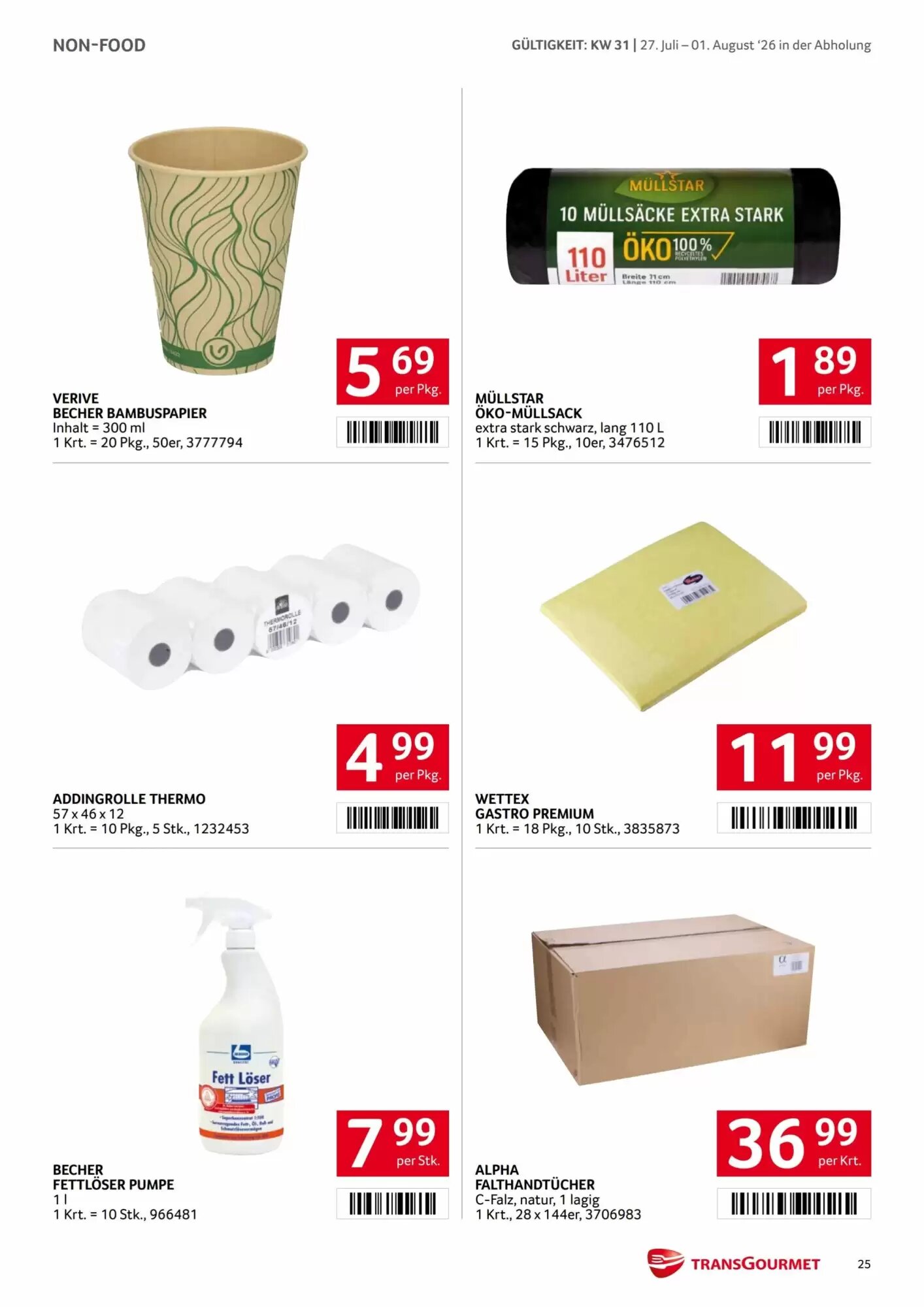 Transgourmet Flugblatt (ab 27.07.2026) - Angebote und Prospekt - Seite 25