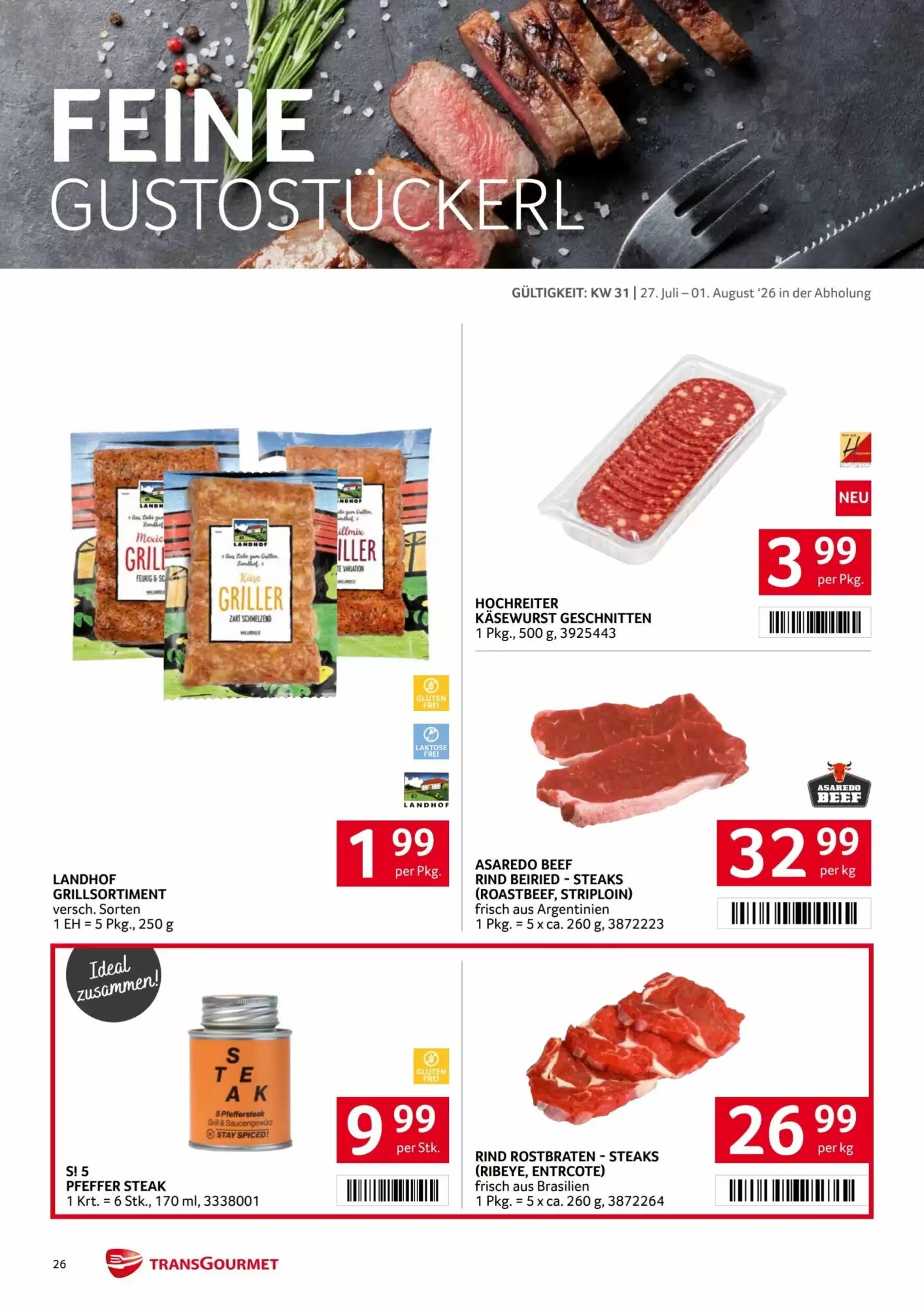 Transgourmet Flugblatt (ab 27.07.2026) - Angebote und Prospekt - Seite 26