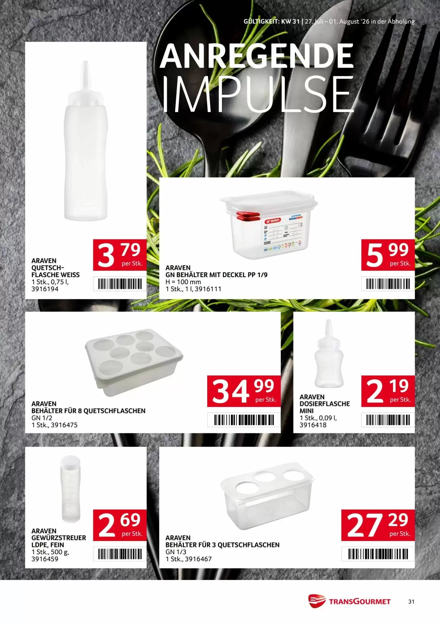 Transgourmet Flugblatt (ab 27.07.2026) - Angebote und Prospekt - Seite 31