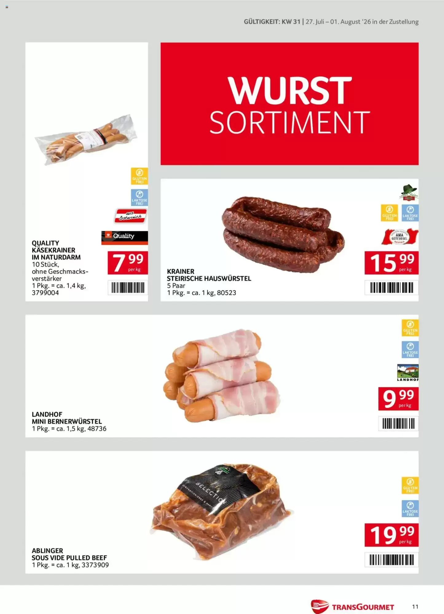 Transgourmet Flugblatt (ab 27.07.2026) - Angebote und Prospekt - Seite 11
