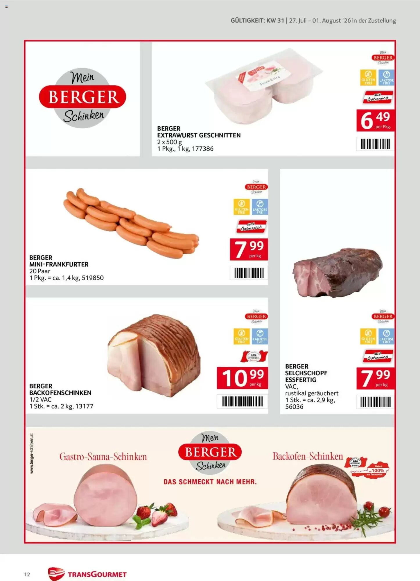 Transgourmet Flugblatt (ab 27.07.2026) - Angebote und Prospekt - Seite 12