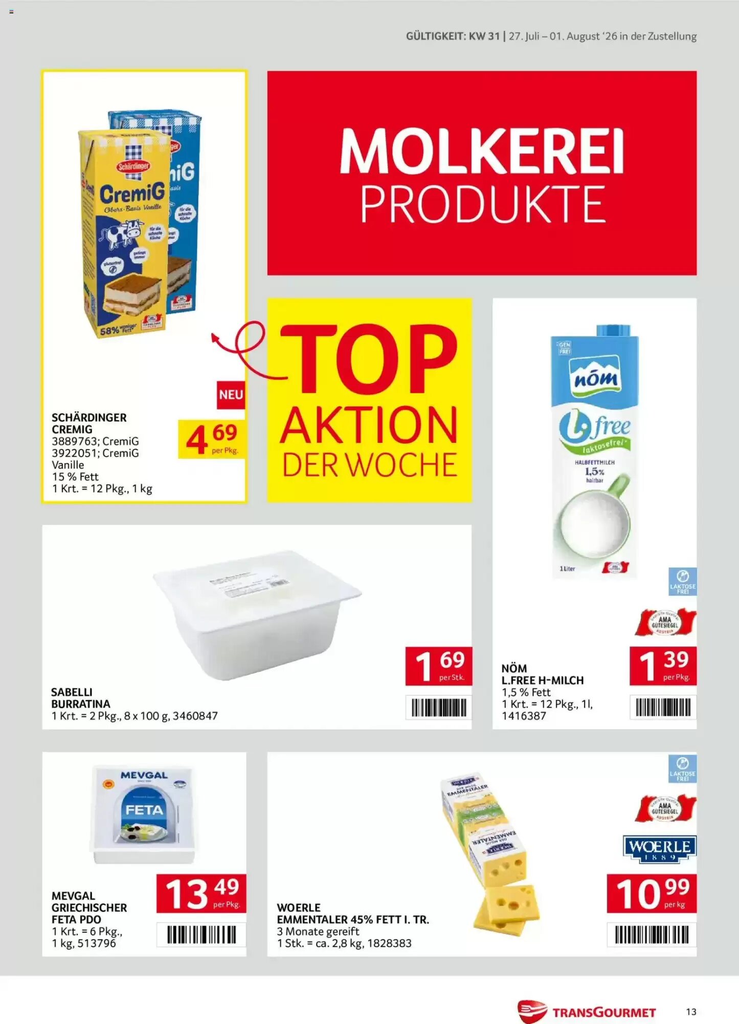 Transgourmet Flugblatt (ab 27.07.2026) - Angebote und Prospekt - Seite 13