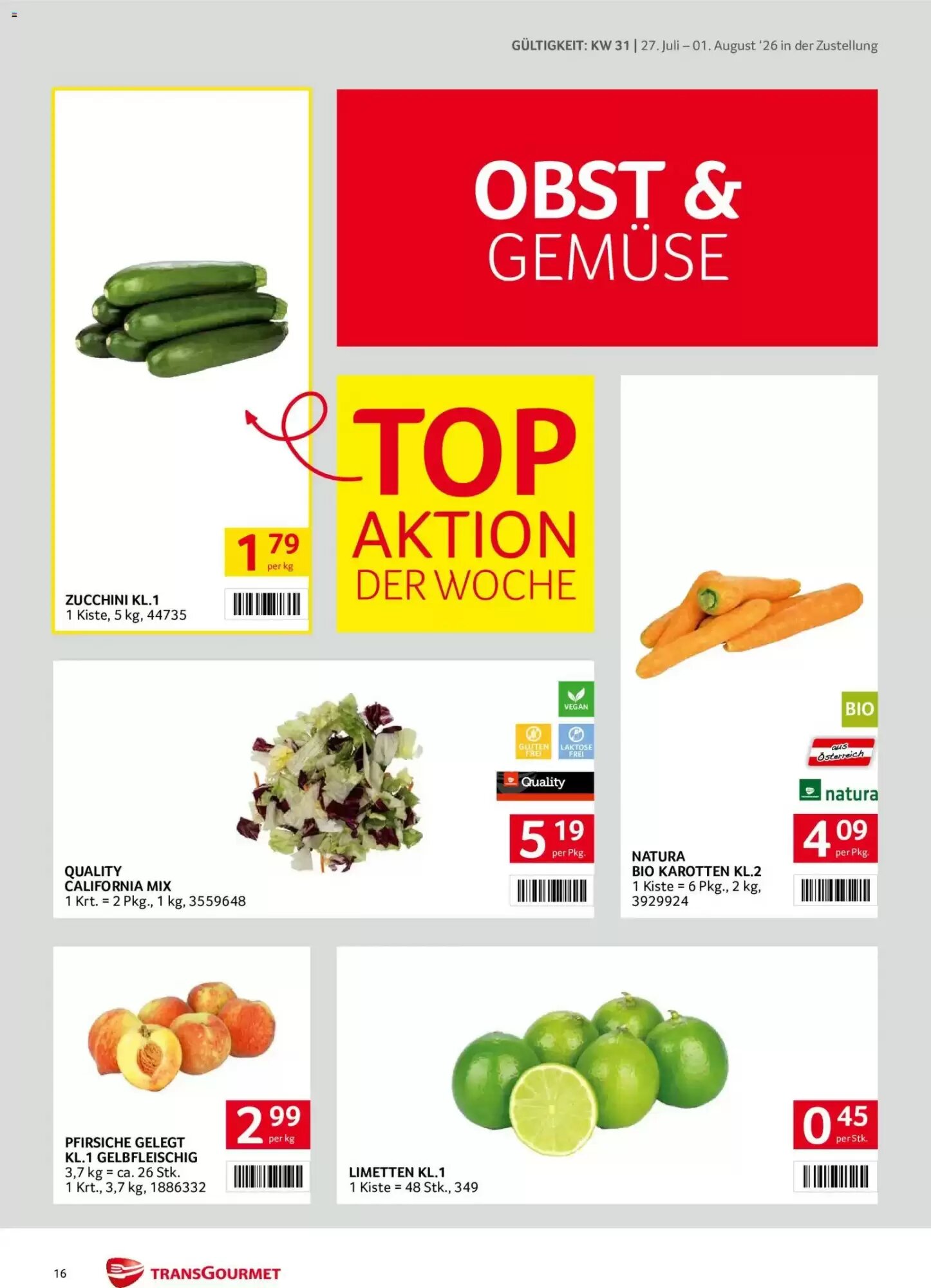 Transgourmet Flugblatt (ab 27.07.2026) - Angebote und Prospekt - Seite 16