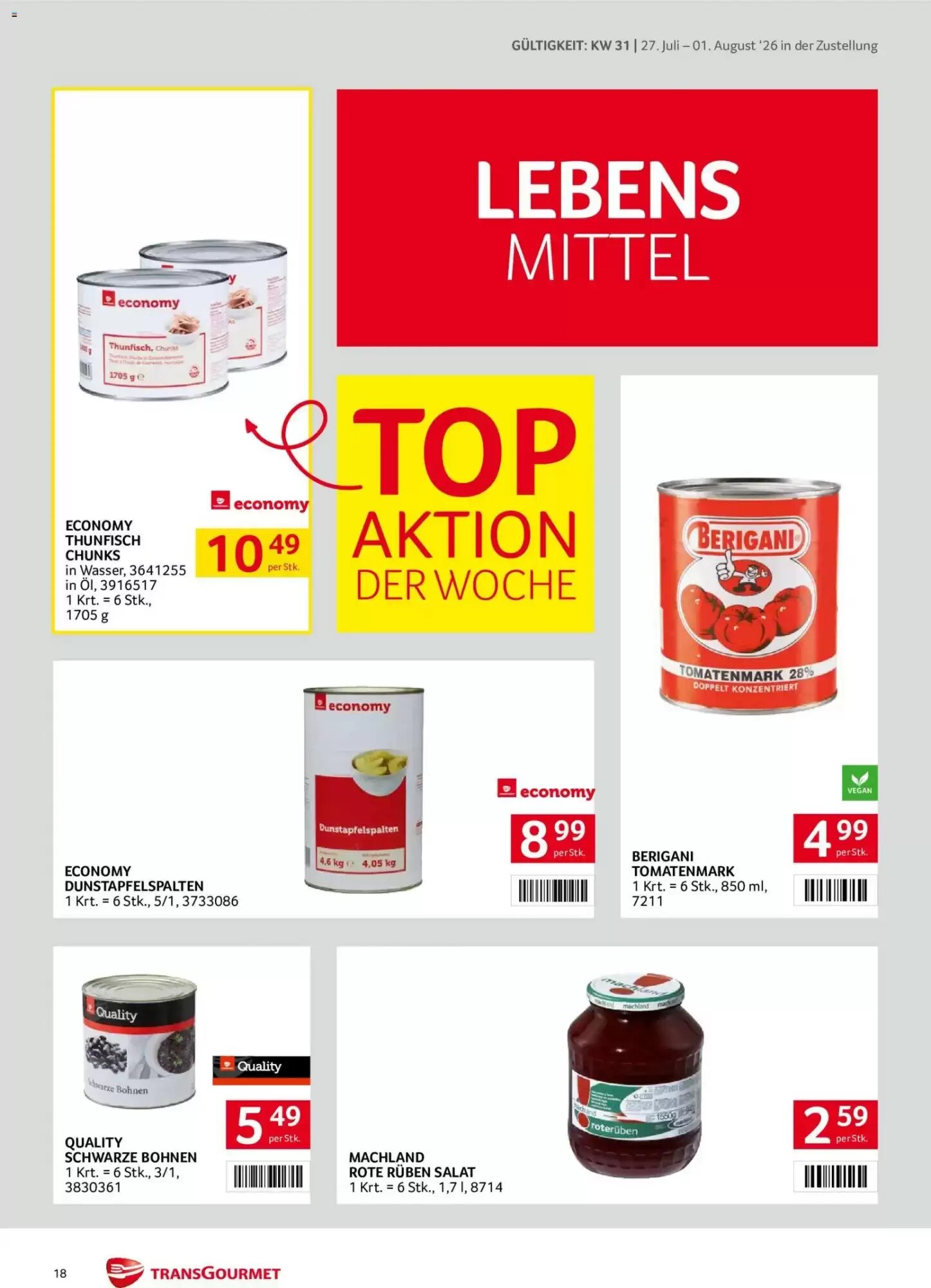 Transgourmet Flugblatt (ab 27.07.2026) - Angebote und Prospekt - Seite 18