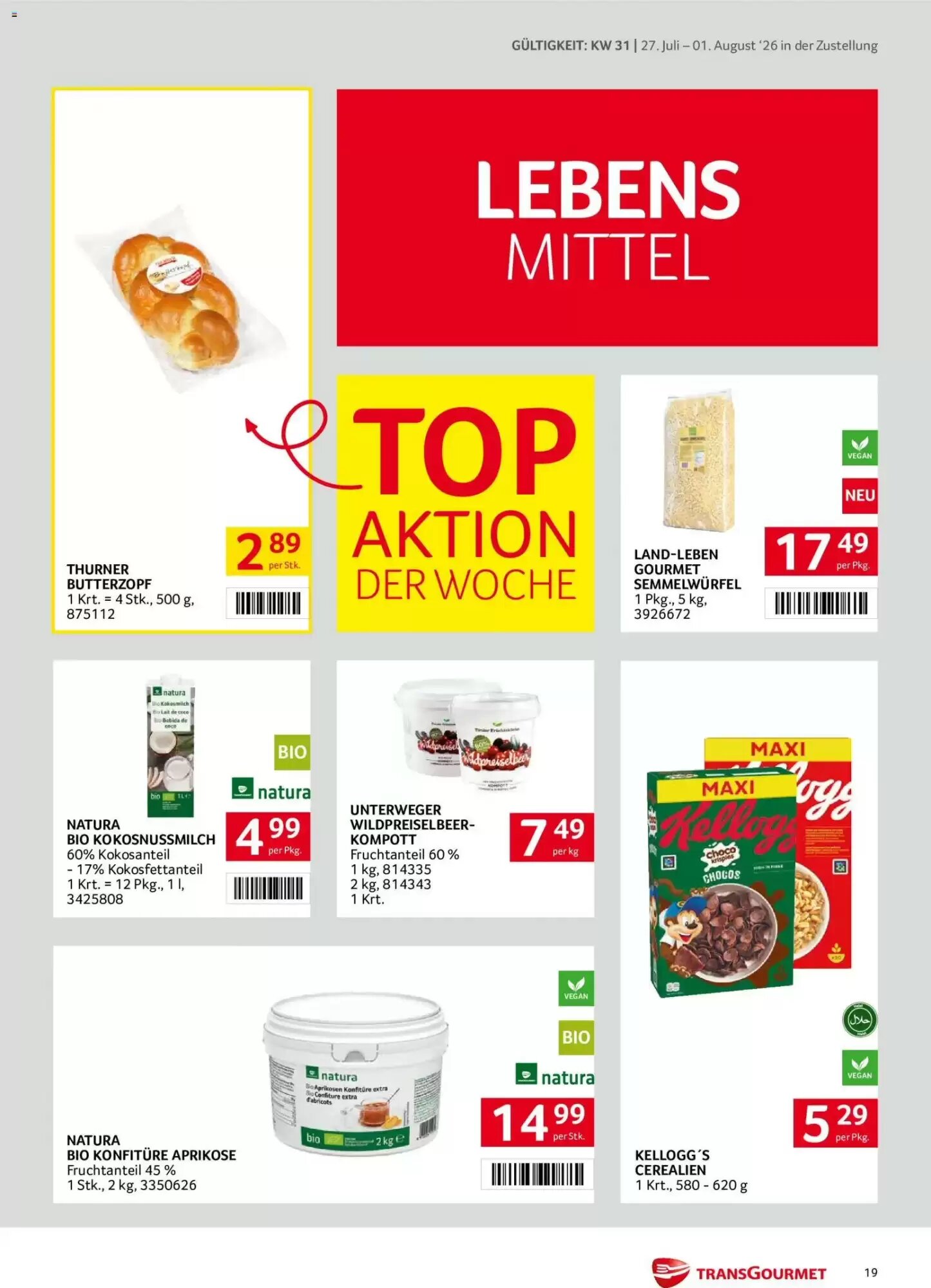Transgourmet Flugblatt (ab 27.07.2026) - Angebote und Prospekt - Seite 19