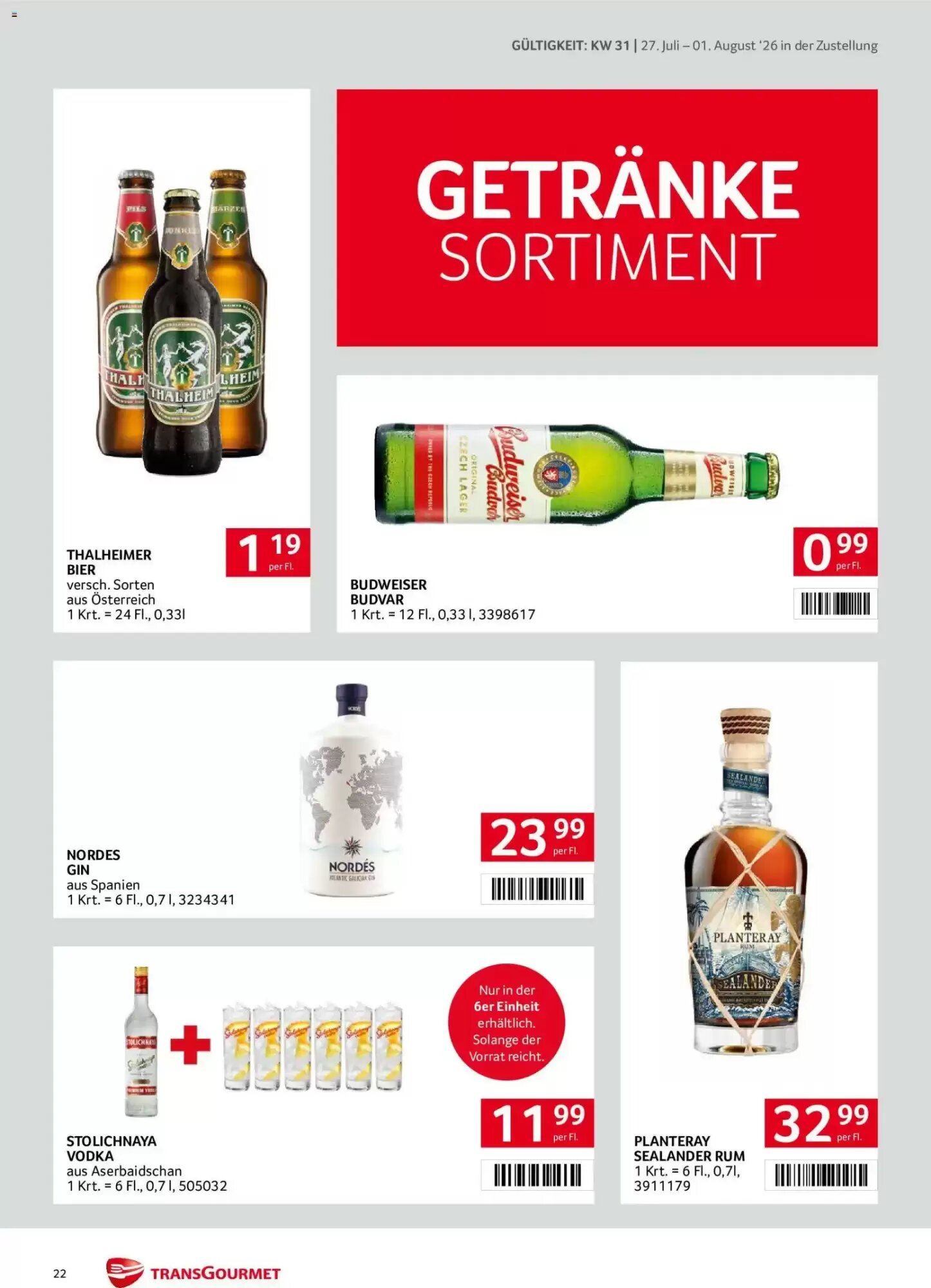Transgourmet Flugblatt (ab 27.07.2026) - Angebote und Prospekt - Seite 22