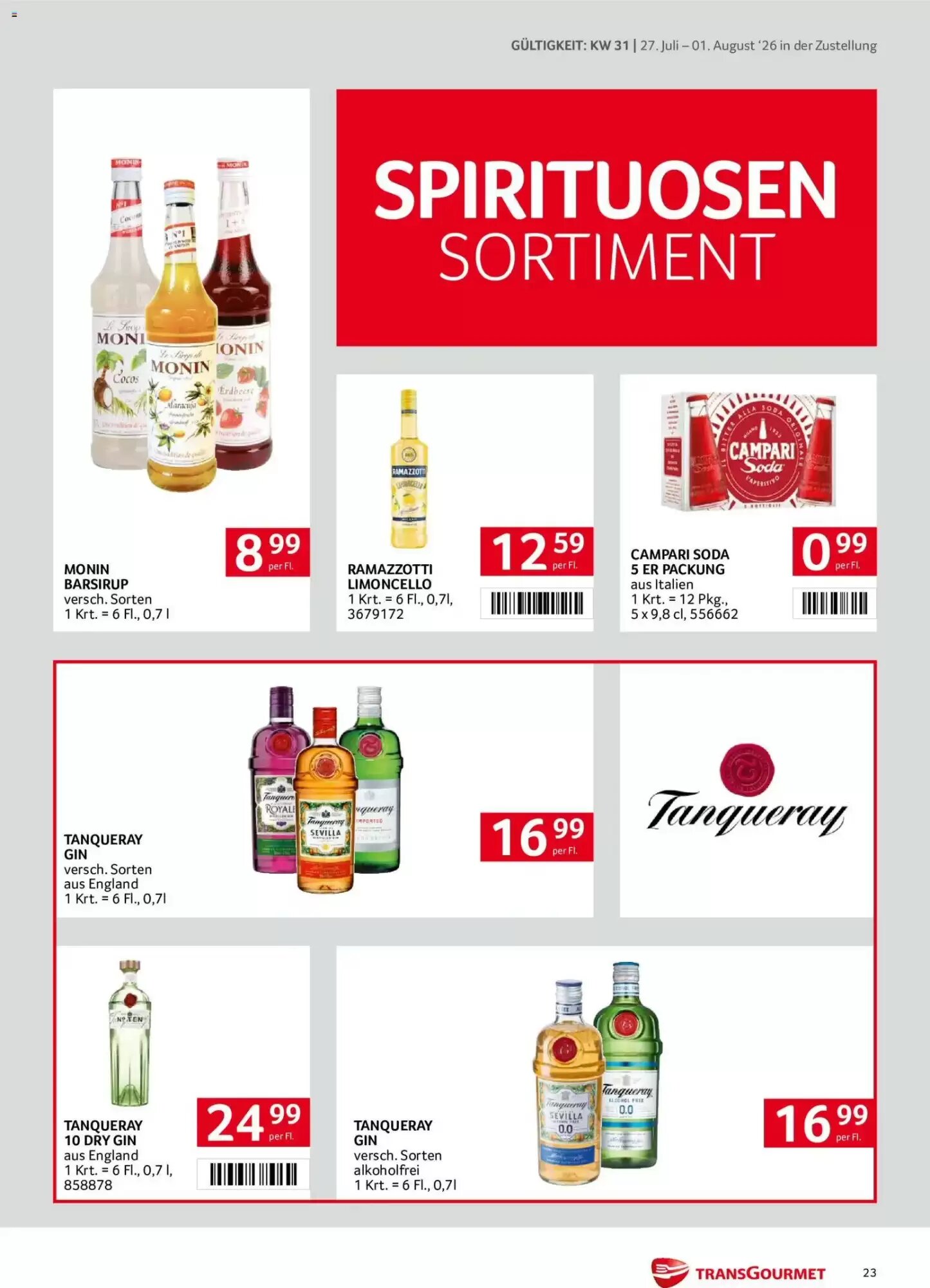 Transgourmet Flugblatt (ab 27.07.2026) - Angebote und Prospekt - Seite 23