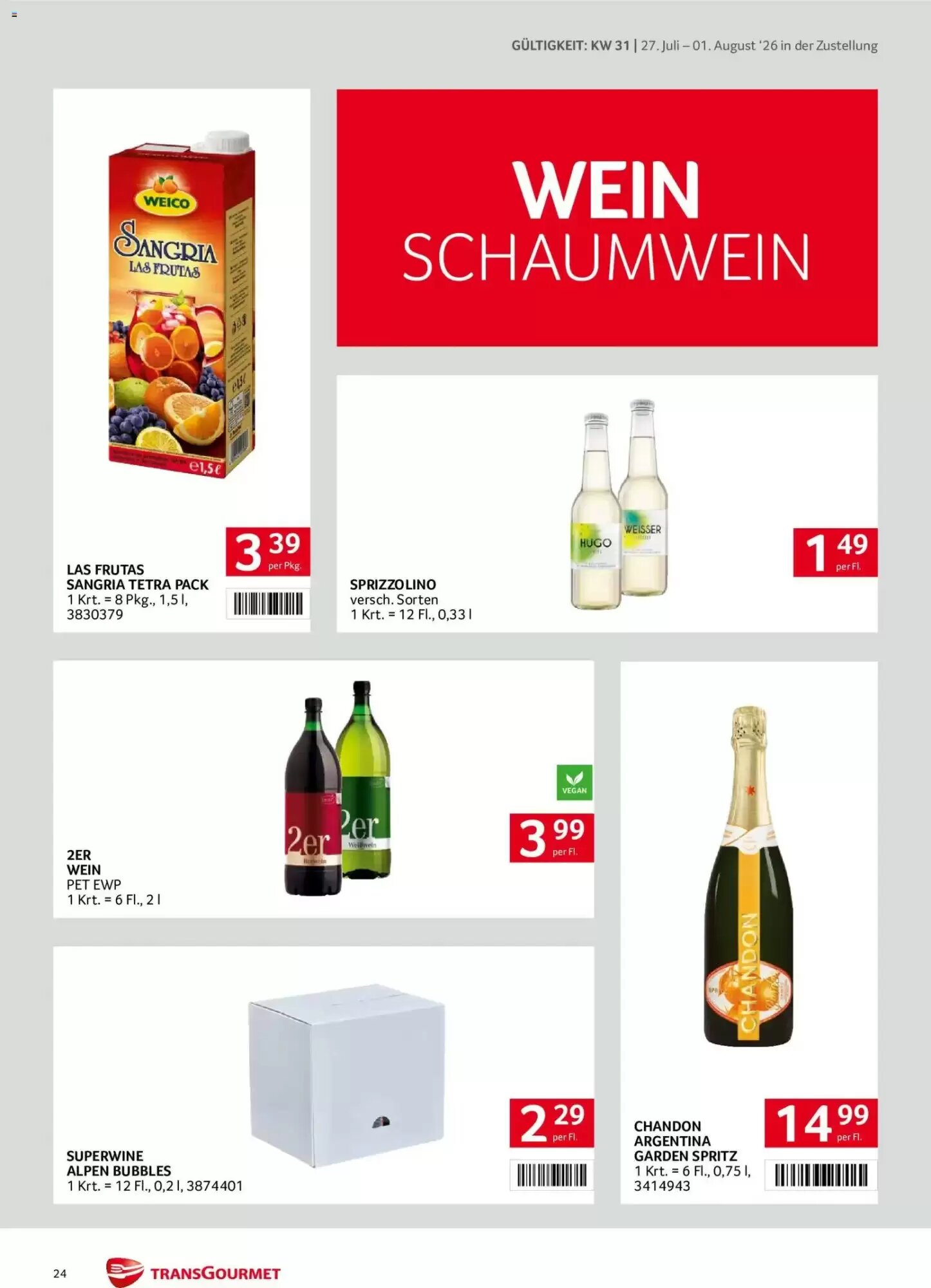 Transgourmet Flugblatt (ab 27.07.2026) - Angebote und Prospekt - Seite 24