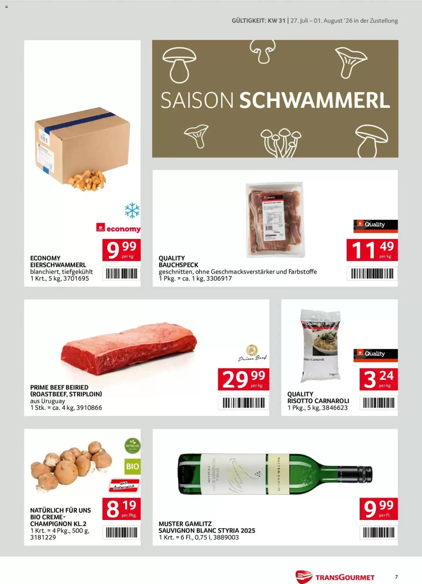 Transgourmet Flugblatt (ab 27.07.2026) - Angebote und Prospekt - Seite 7