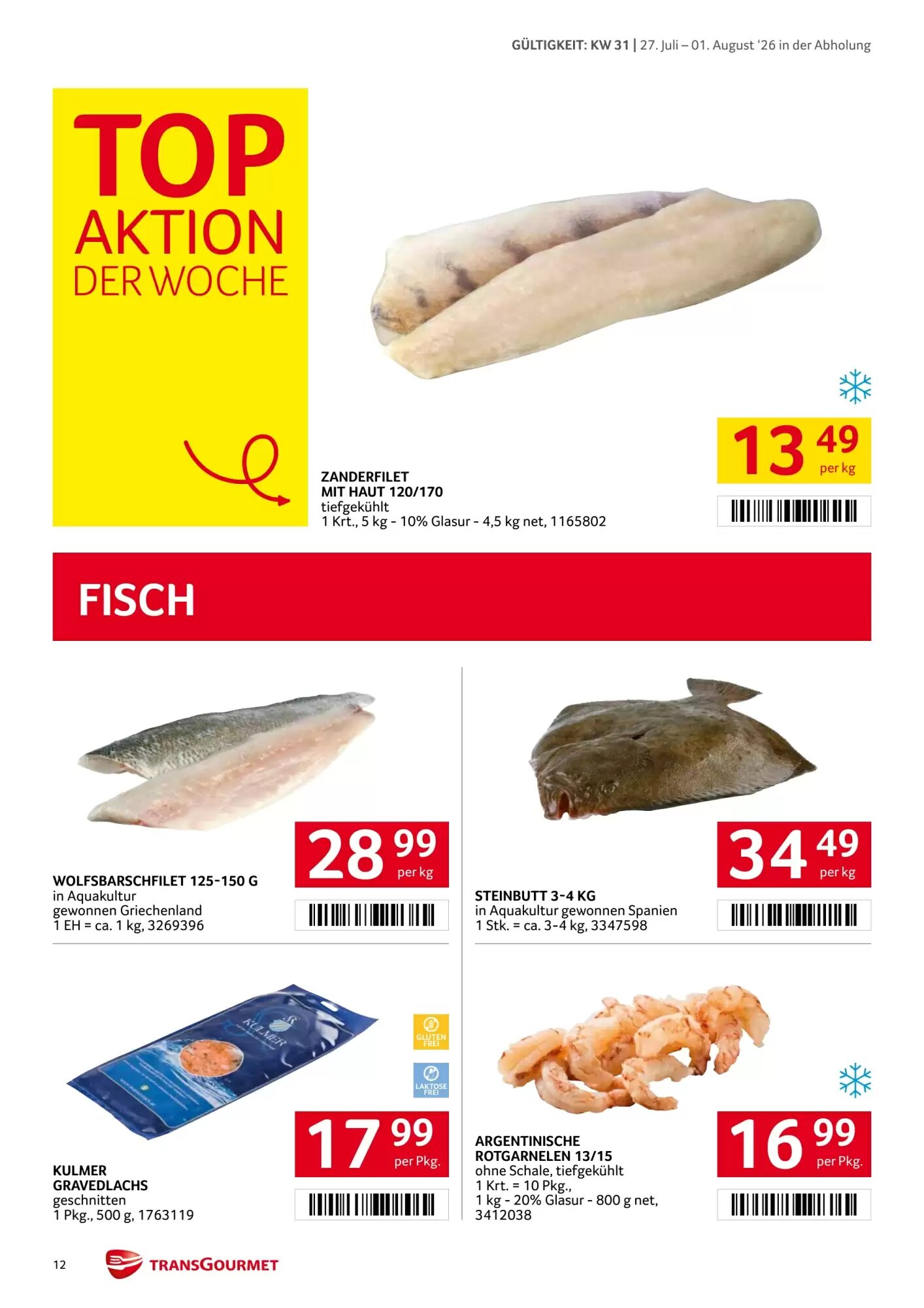 Transgourmet Flugblatt (ab 27.07.2026) - Angebote und Prospekt - Seite 12