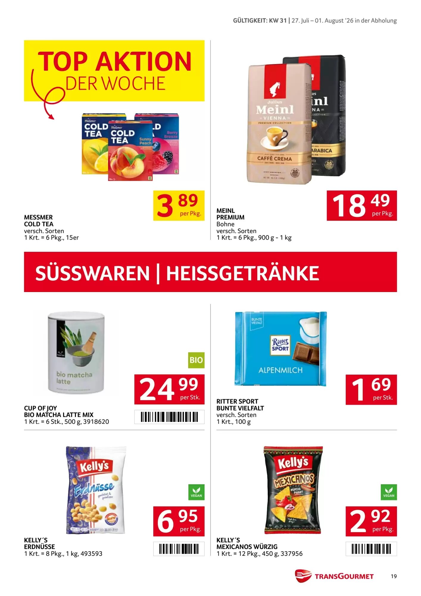 Transgourmet Flugblatt (ab 27.07.2026) - Angebote und Prospekt - Seite 19