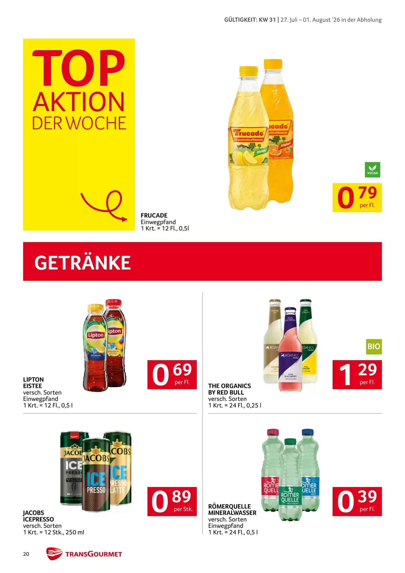 Transgourmet Flugblatt (ab 27.07.2026) - Angebote und Prospekt - Seite 20