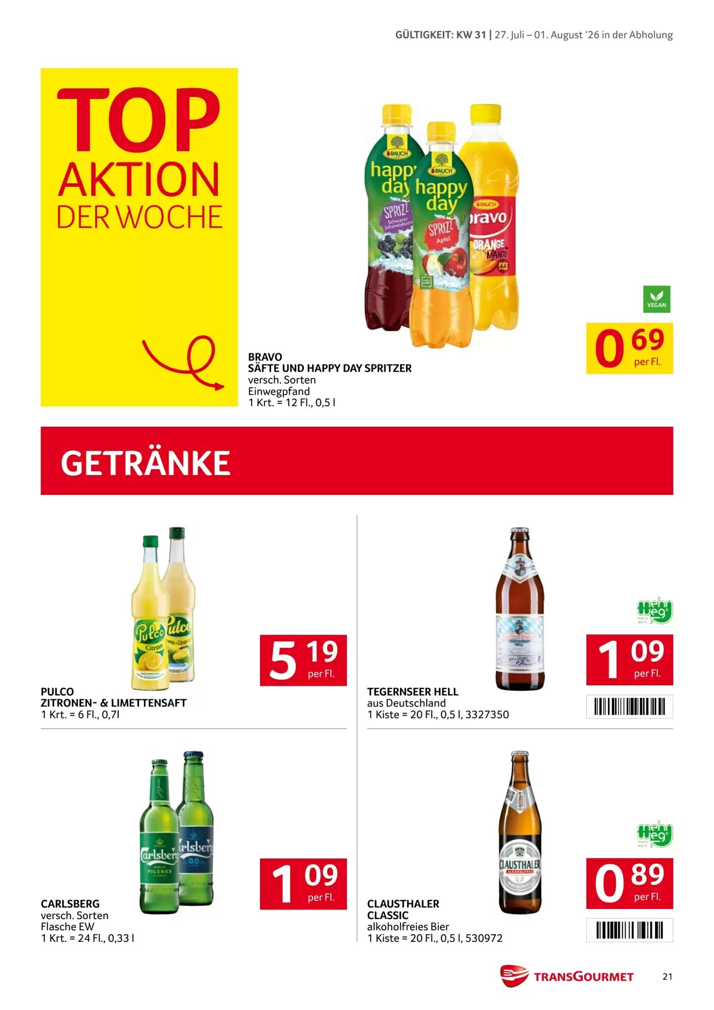 Transgourmet Flugblatt (ab 27.07.2026) - Angebote und Prospekt - Seite 21