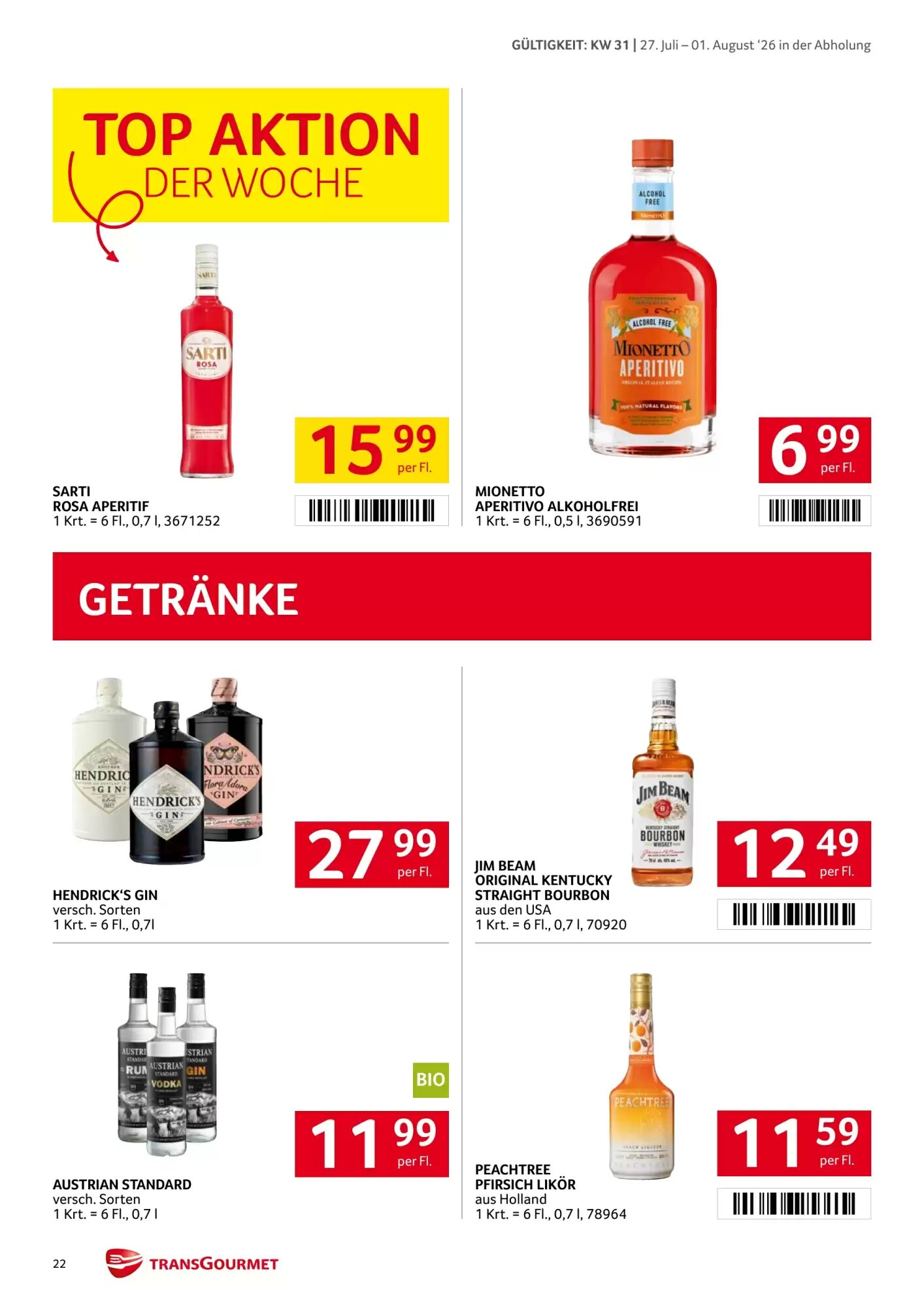 Transgourmet Flugblatt (ab 27.07.2026) - Angebote und Prospekt - Seite 22
