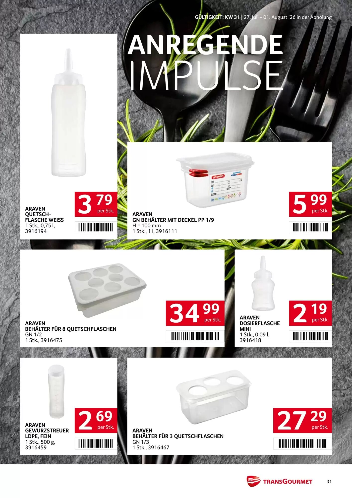 Transgourmet Flugblatt (ab 27.07.2026) - Angebote und Prospekt - Seite 31