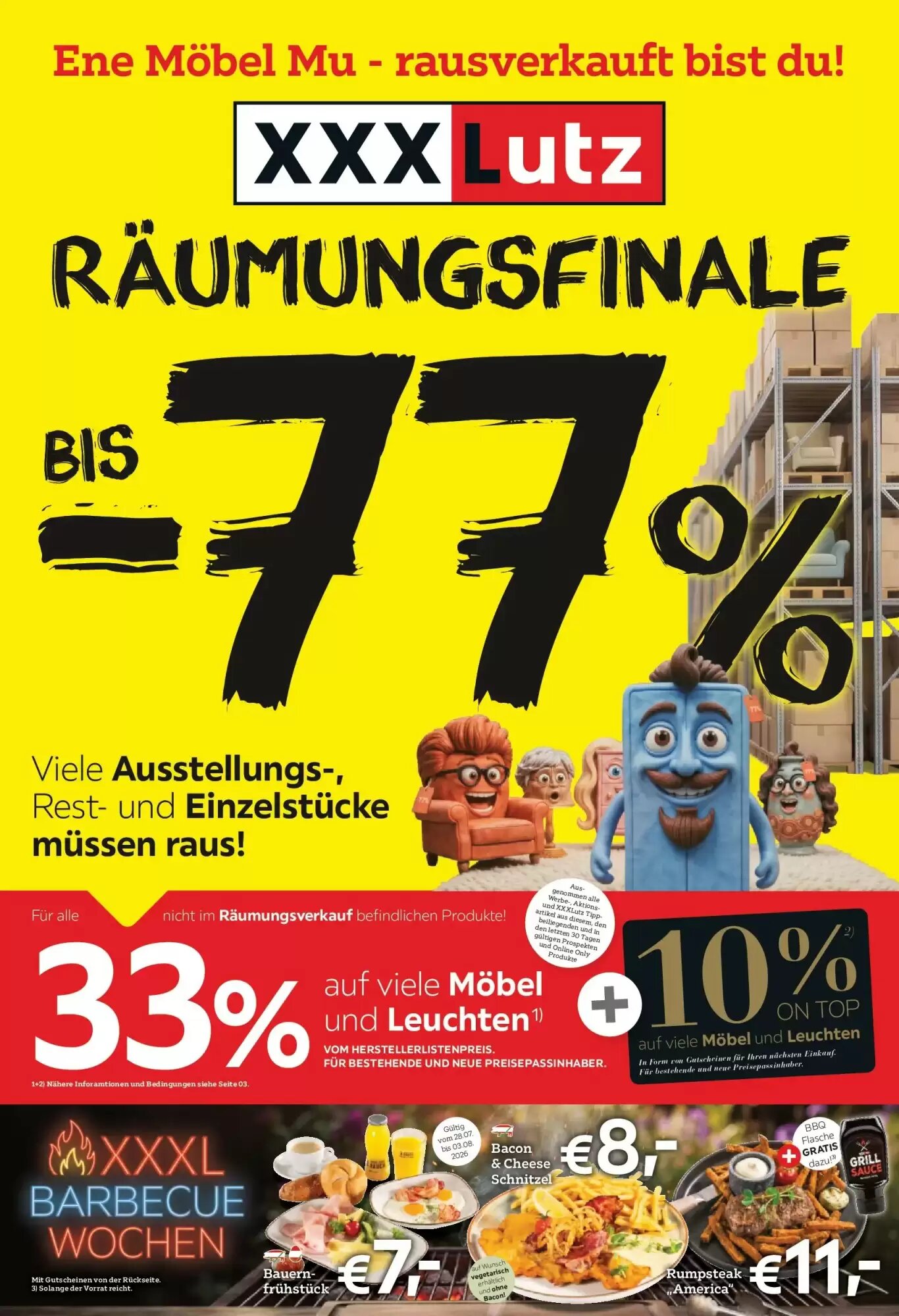 XXXLutz Flugblatt (ab 28.07.2026) - Angebote und Prospekt - Seite 1