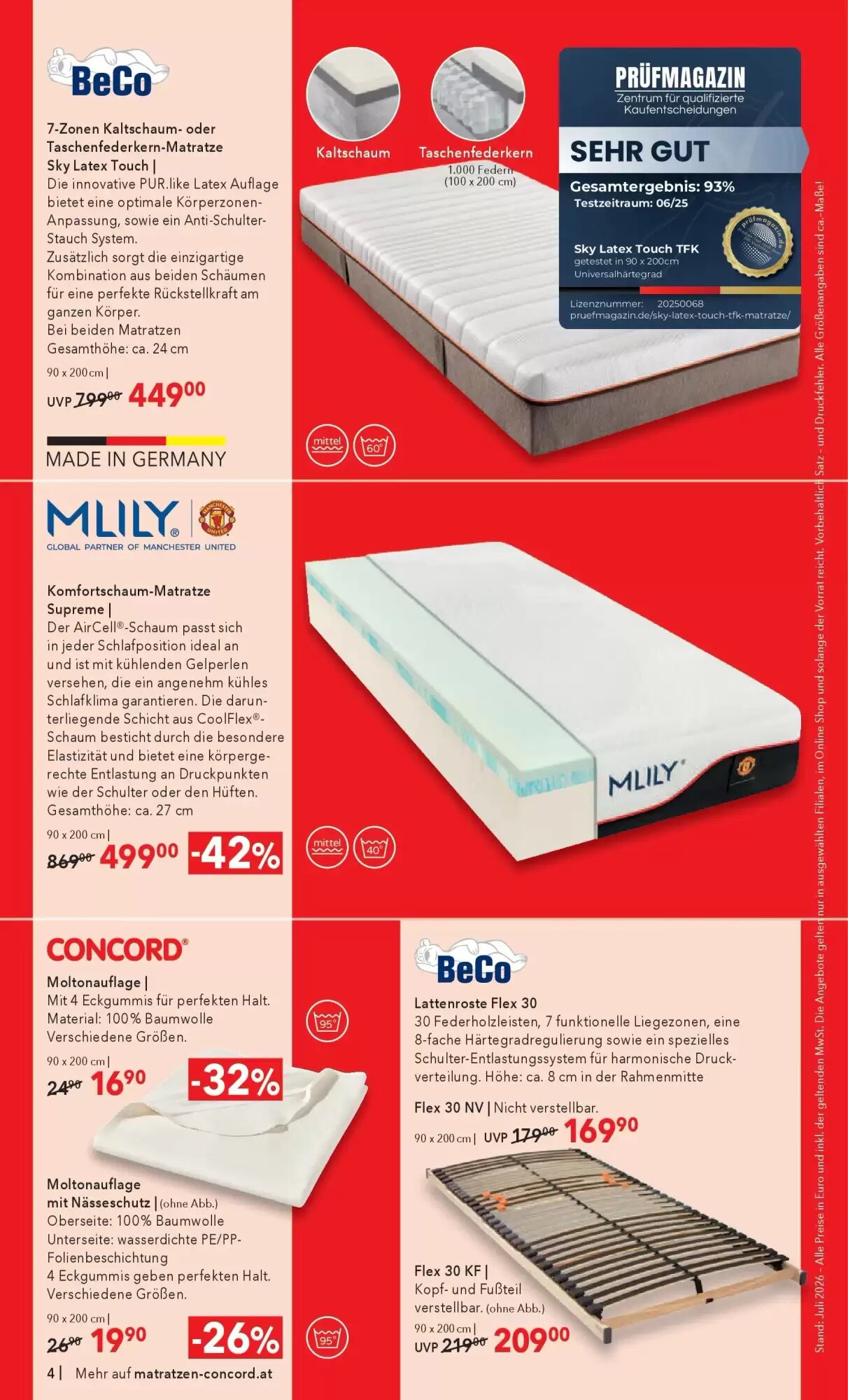 Matratzen Concord Flugblatt (ab 29.07.2026) - Angebote und Prospekt - Seite 4