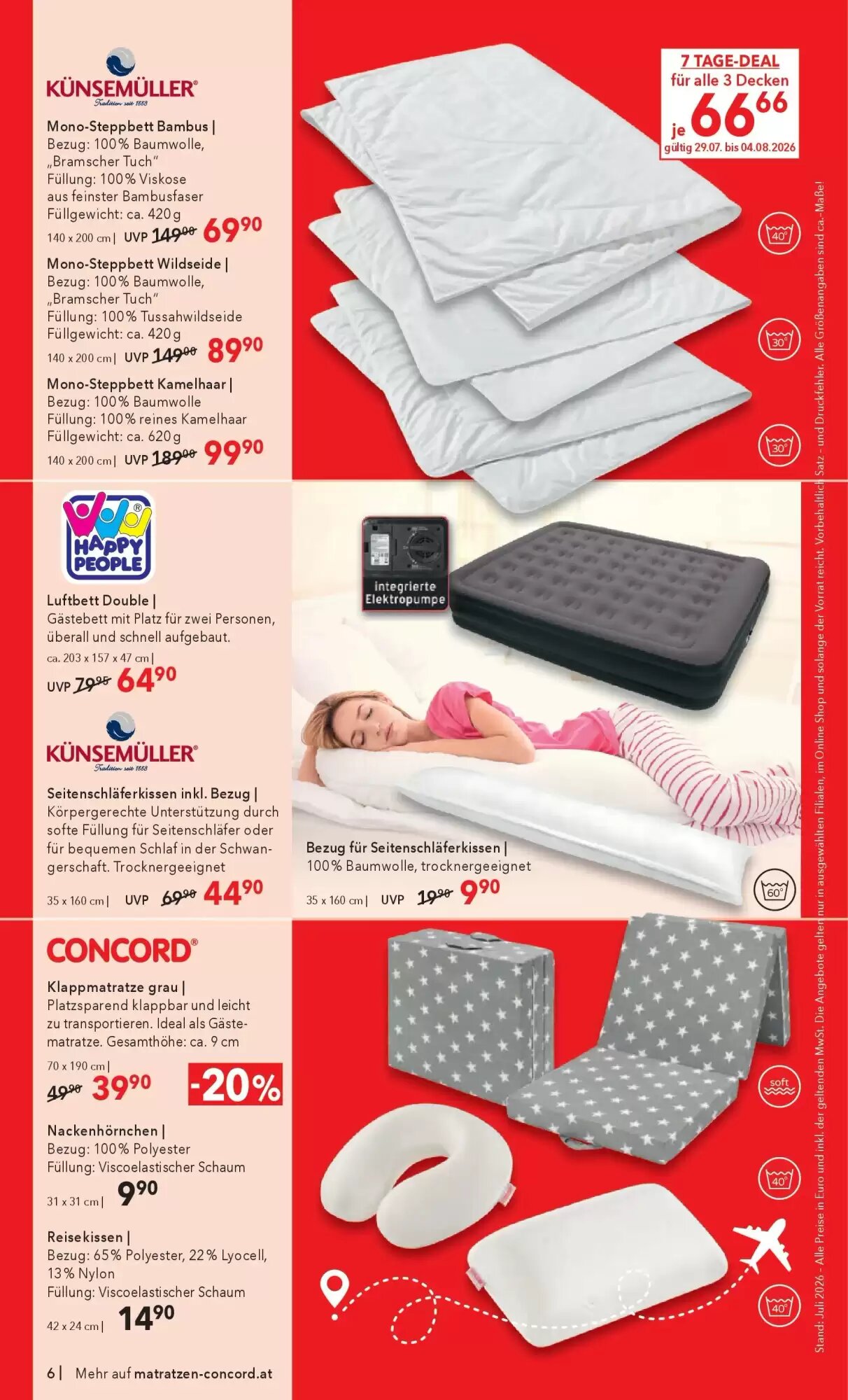 Matratzen Concord Flugblatt (ab 29.07.2026) - Angebote und Prospekt - Seite 6