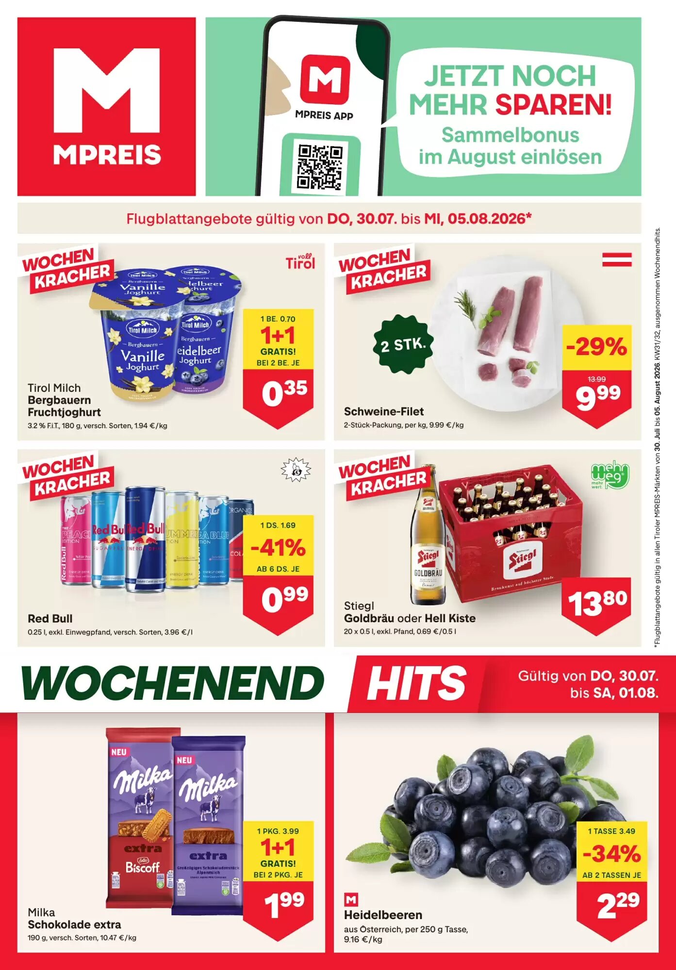 MPreis Flugblatt (ab 30.07.2026) - Angebote und Prospekt - Seite 1