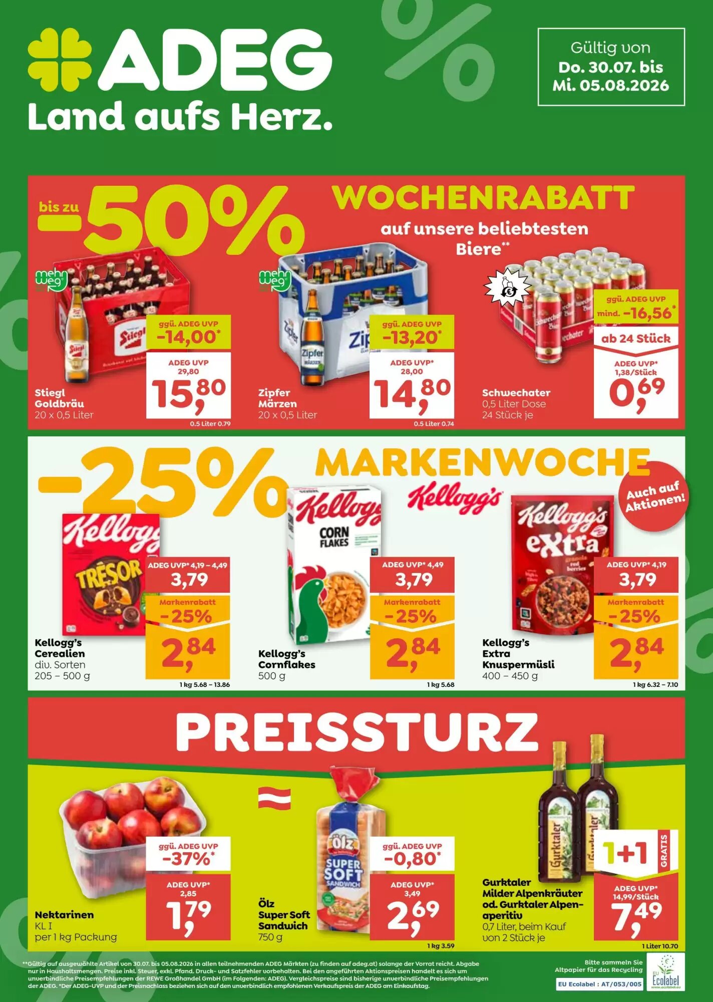 ADEG Flugblatt (ab 30.07.2026) - Angebote und Prospekt - Seite 1