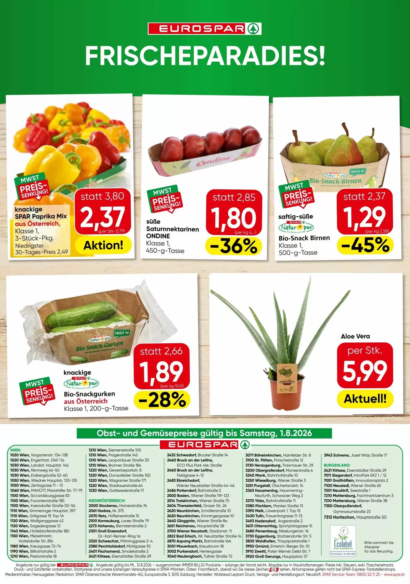 Eurospar Flugblatt (ab 30.07.2026) - Angebote und Prospekt - Seite 16
