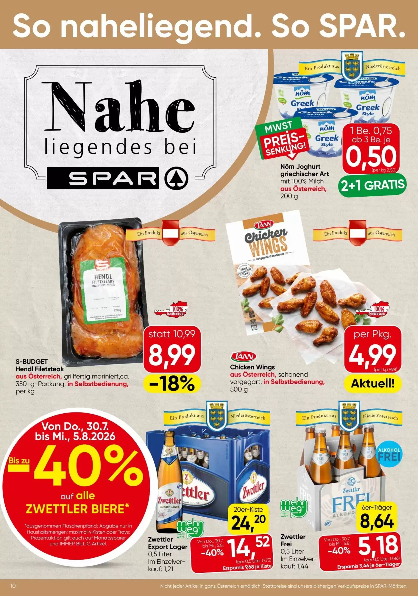 Spar Flugblatt (ab 30.07.2026) - Angebote und Prospekt - Seite 10